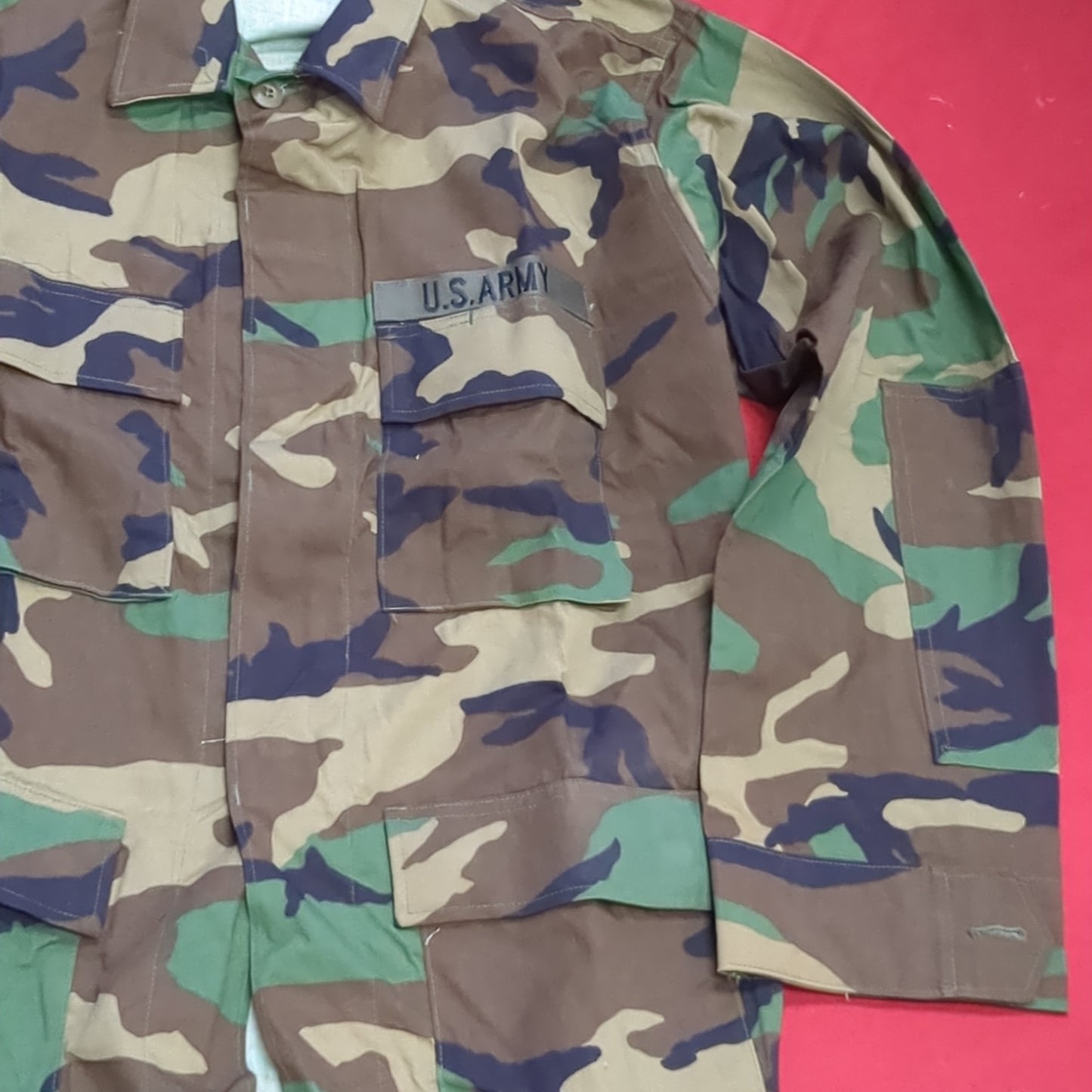 US Army Medium Regular BDU Woodland Top Jacket Excellent Condition (a10 DC4-t)