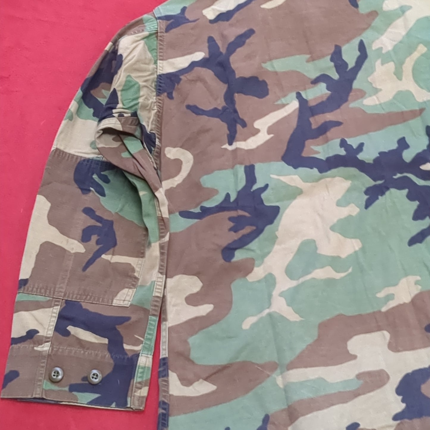 US Army Medium Regular BDU Woodland Top Jacket Good Condition (a10 DC4-Q)
