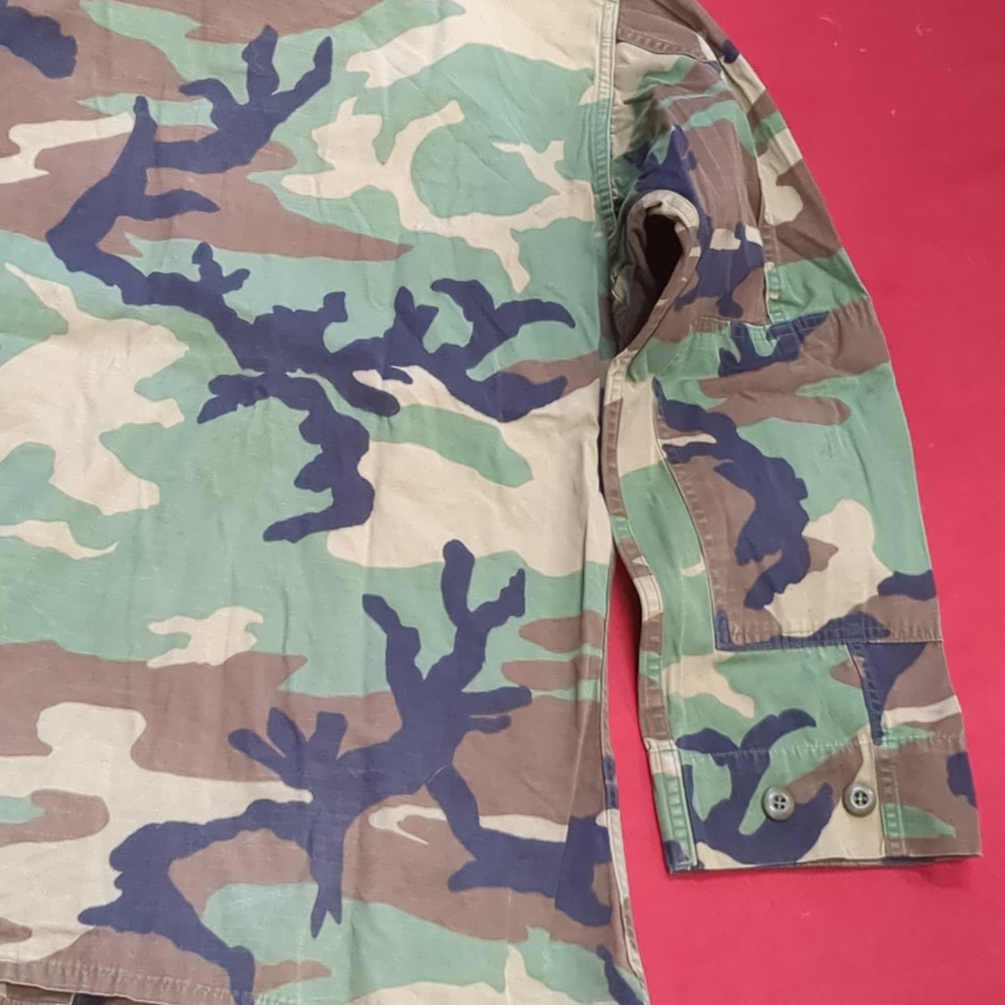 US Army Medium Regular BDU Woodland Top Jacket Good Condition (a10 DC4-Q)