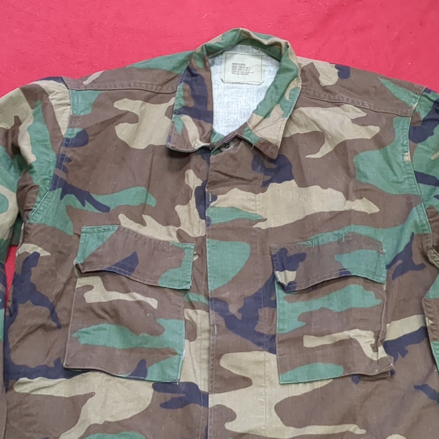 US Army Medium Regular BDU Woodland Top Jacket Excellent Condition (a10 DC4-x)