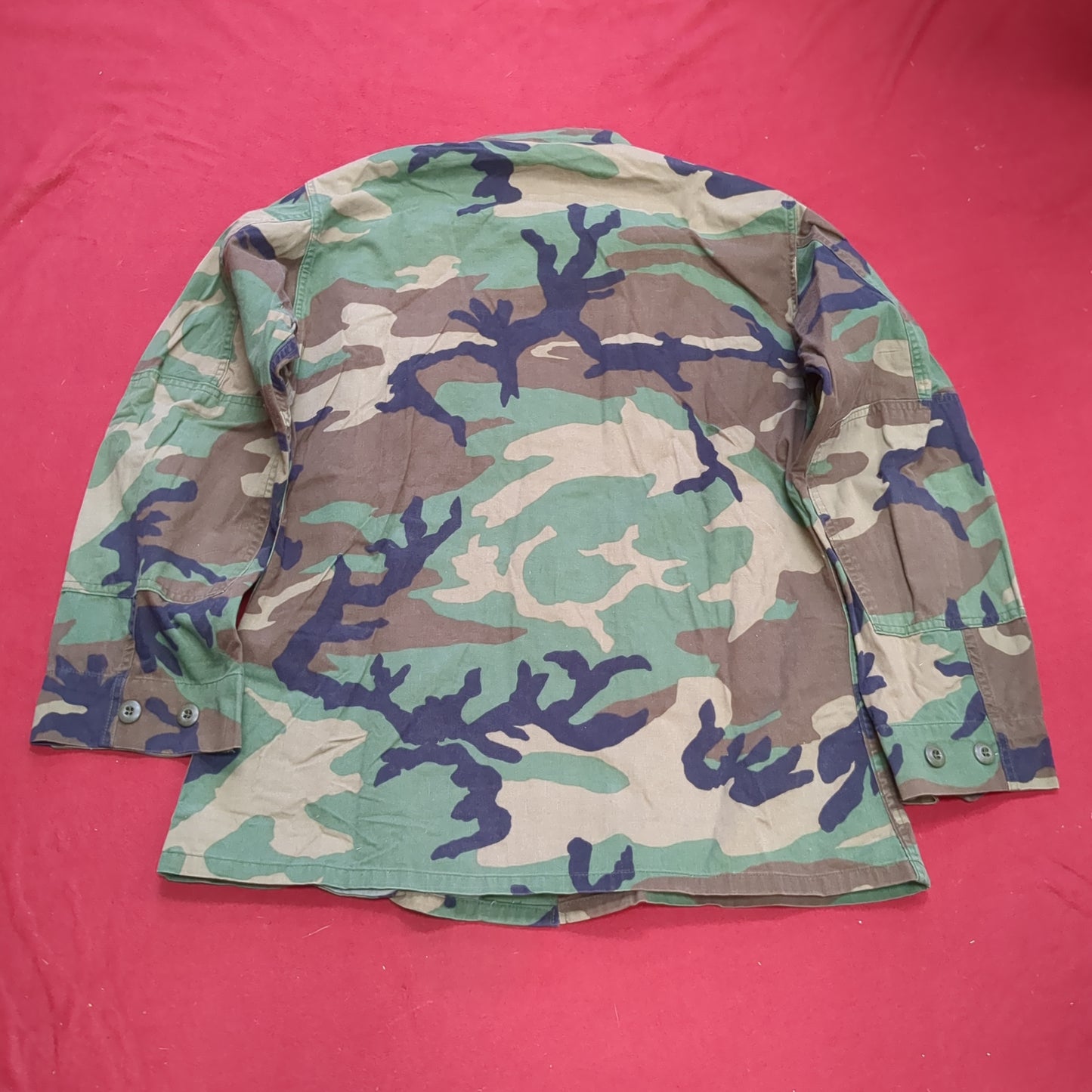 US Army Medium Regular BDU Woodland Top Jacket Good Condition (a10 DC4-o)