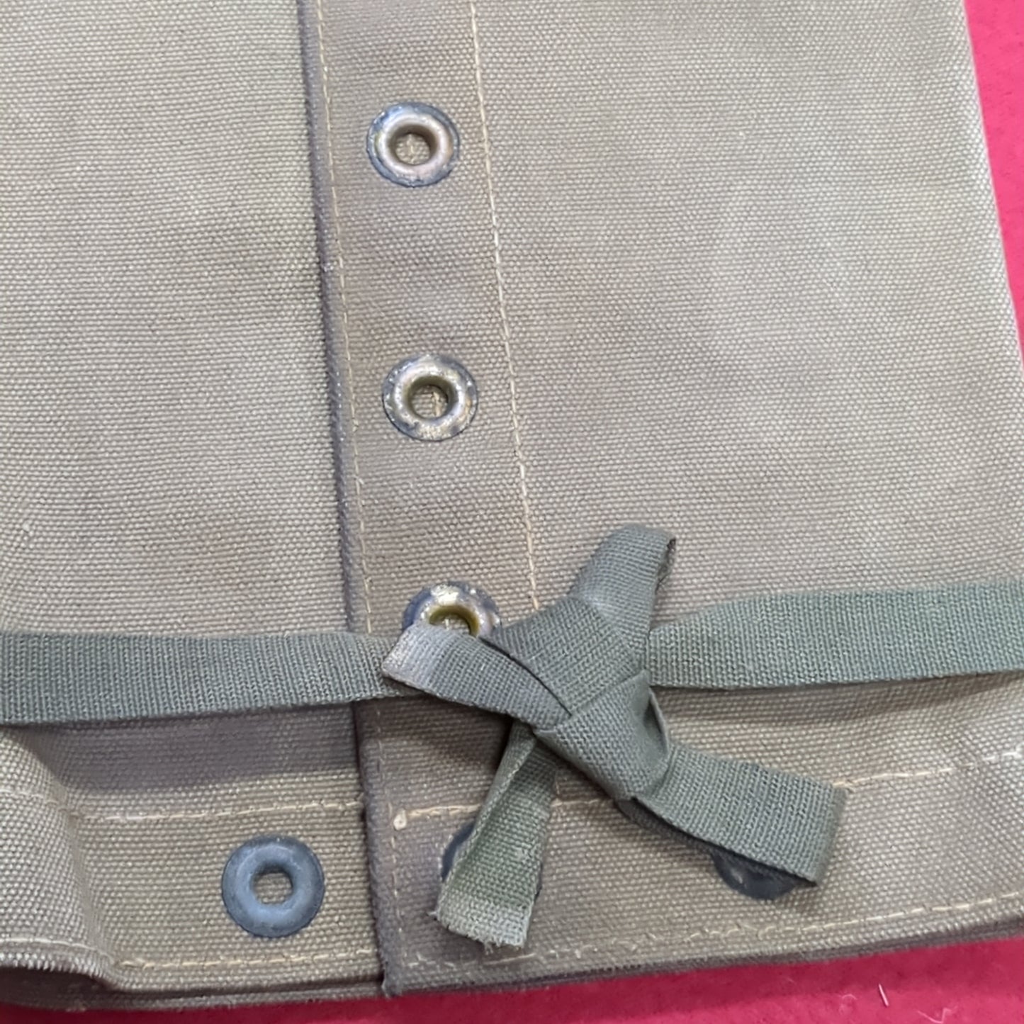 USED WWII Fungus Proofed Type 1 Accessory R.I.A 1945 with Brass Grommets and Cotton Straps (A13- db7-C105)