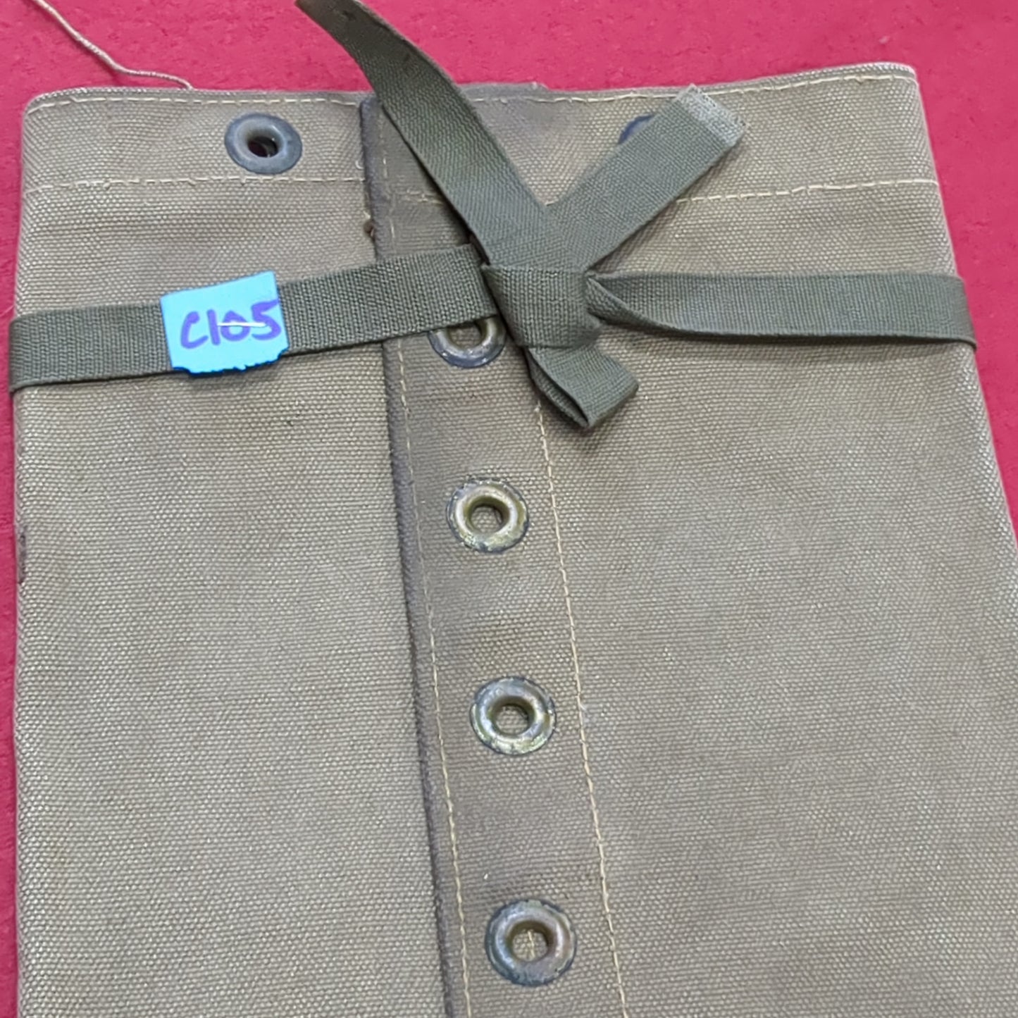 USED WWII Fungus Proofed Type 1 Accessory R.I.A 1945 with Brass Grommets and Cotton Straps (A13- db7-C105)