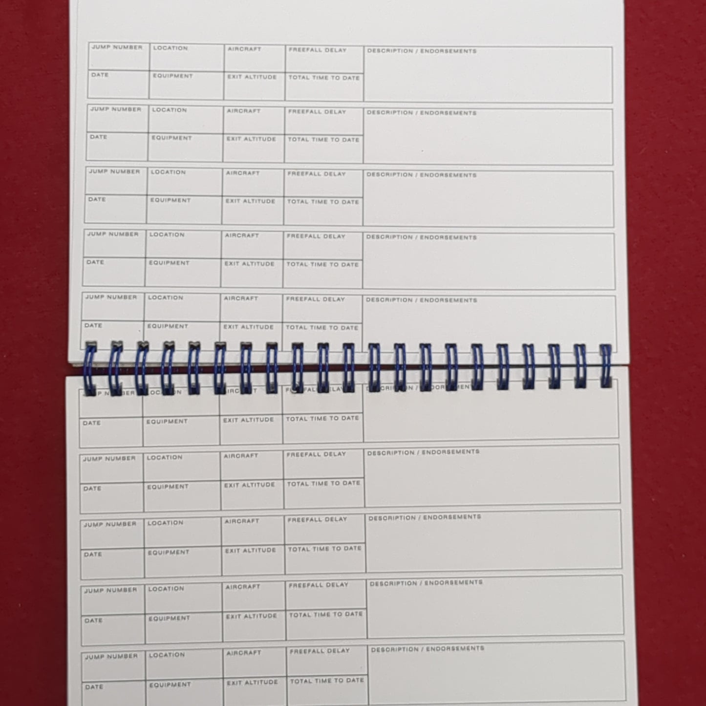 NOS SkyLog Sky Divers Log Book (manual-SEP77)