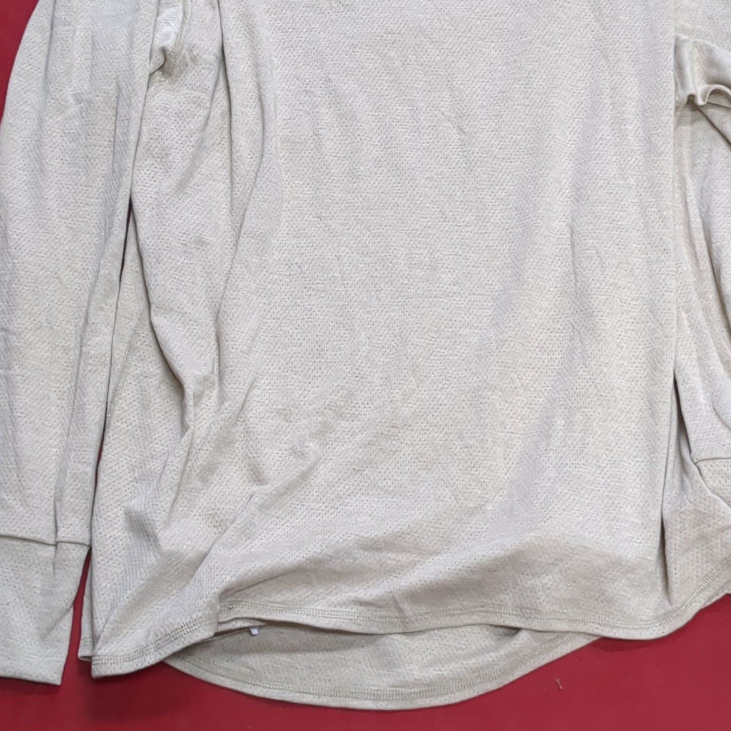 Set of 2 - Peckham Large Short Long Sleeve Sand Undershirts Flame Resistant Base Layer Used (eb08-YLU176)