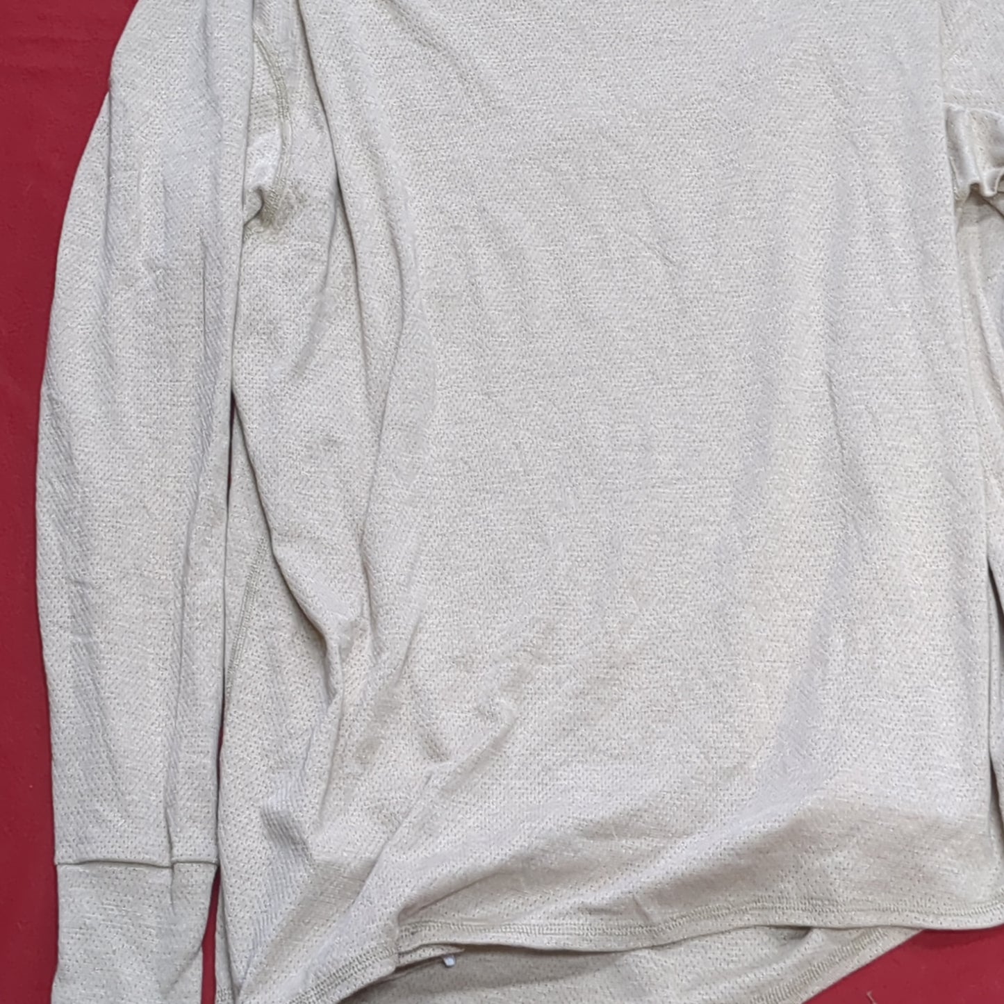 Set of 2 - Peckham Large Short Long Sleeve Sand Undershirts Flame Resistant Base Layer Used (eb08-YLU176)