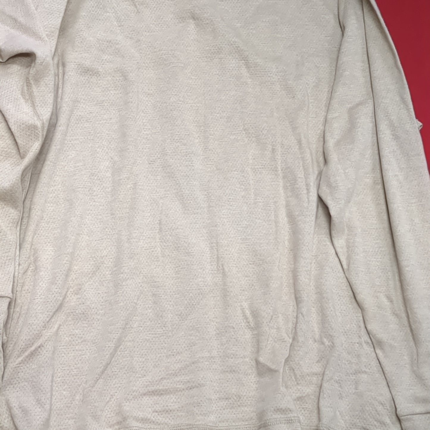 Set of 2 - Peckham Large Short Long Sleeve Sand Undershirts Flame Resistant Base Layer Used (eb08-YLU176)