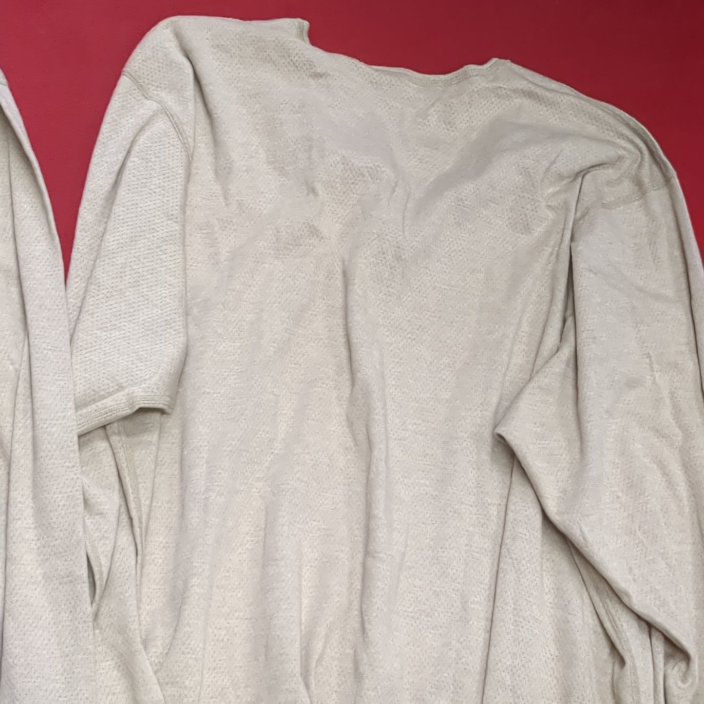 Set of 2 - Peckham Large Short Long Sleeve Sand Undershirts Flame Resistant Base Layer Used (eb08-YLU176)