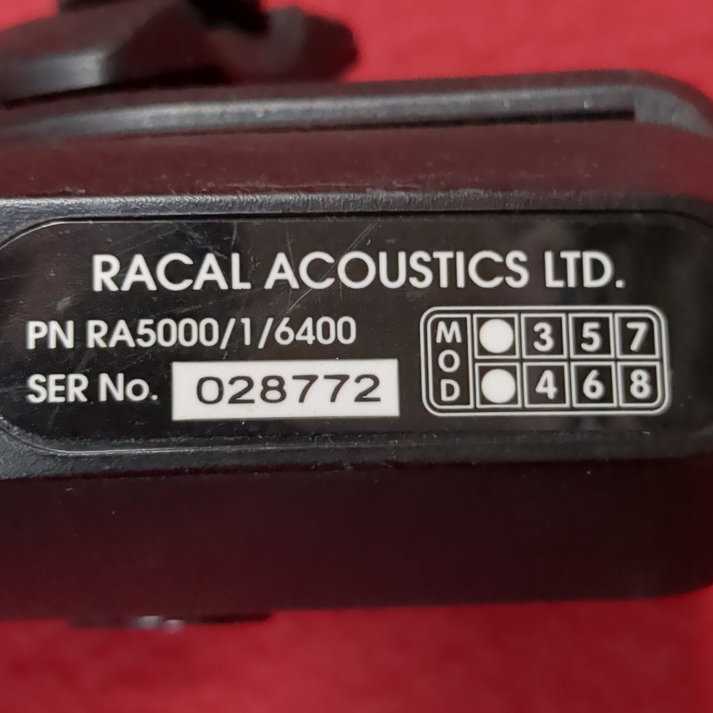 Racal Headset Mic H-387/VRC Intercom Sincgars Radio HMMWV M998 (fc02-MH398)