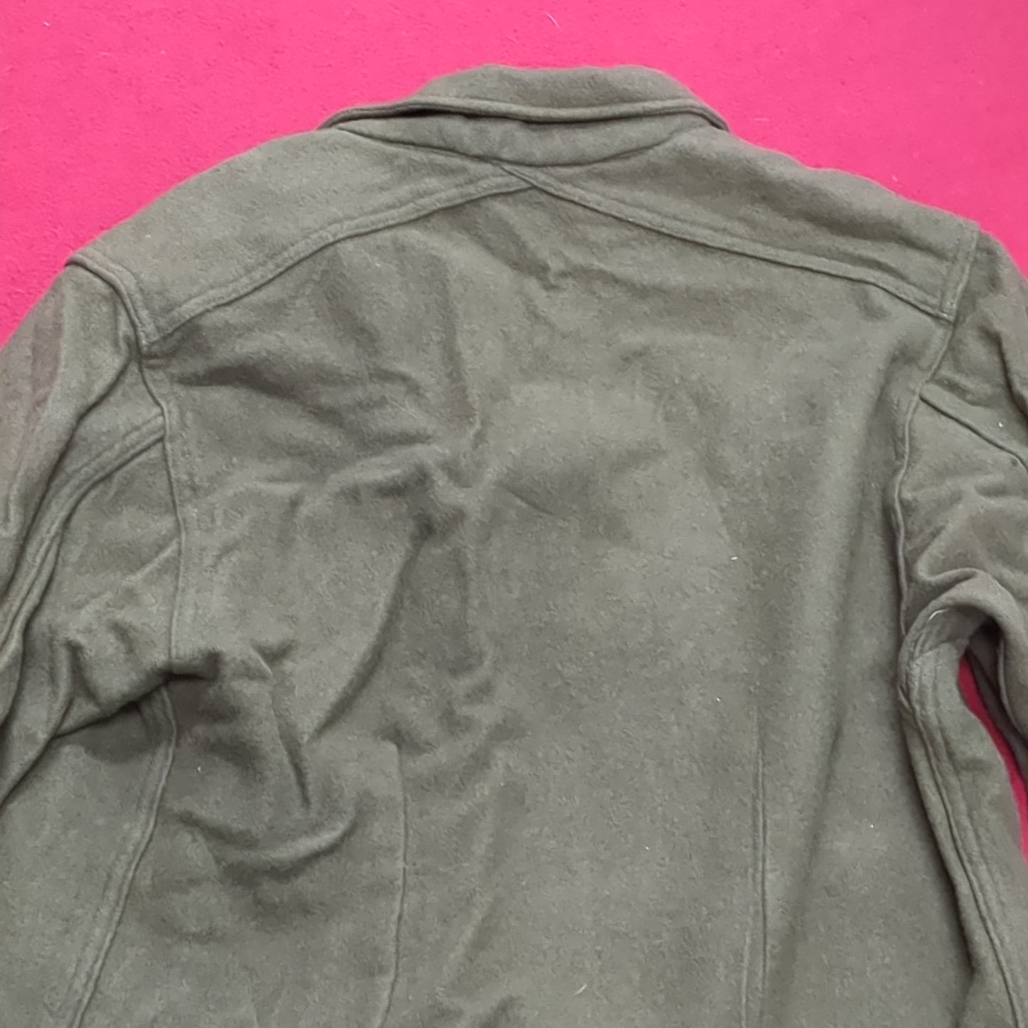 Korean War OD OG 1950s Wool Jacket Good Condition (aa15-1)
