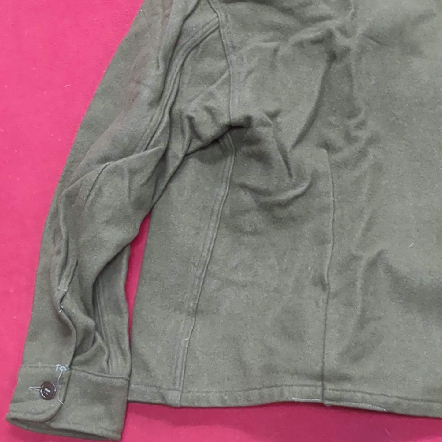 Korean War OD OG 1950s Wool Jacket Good Condition (aa15-1)