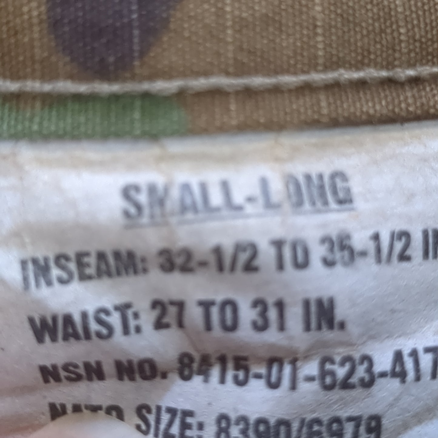 US Army Small Long Traditional OCP Uniform Pants Scorpion Used (ec10-11)
