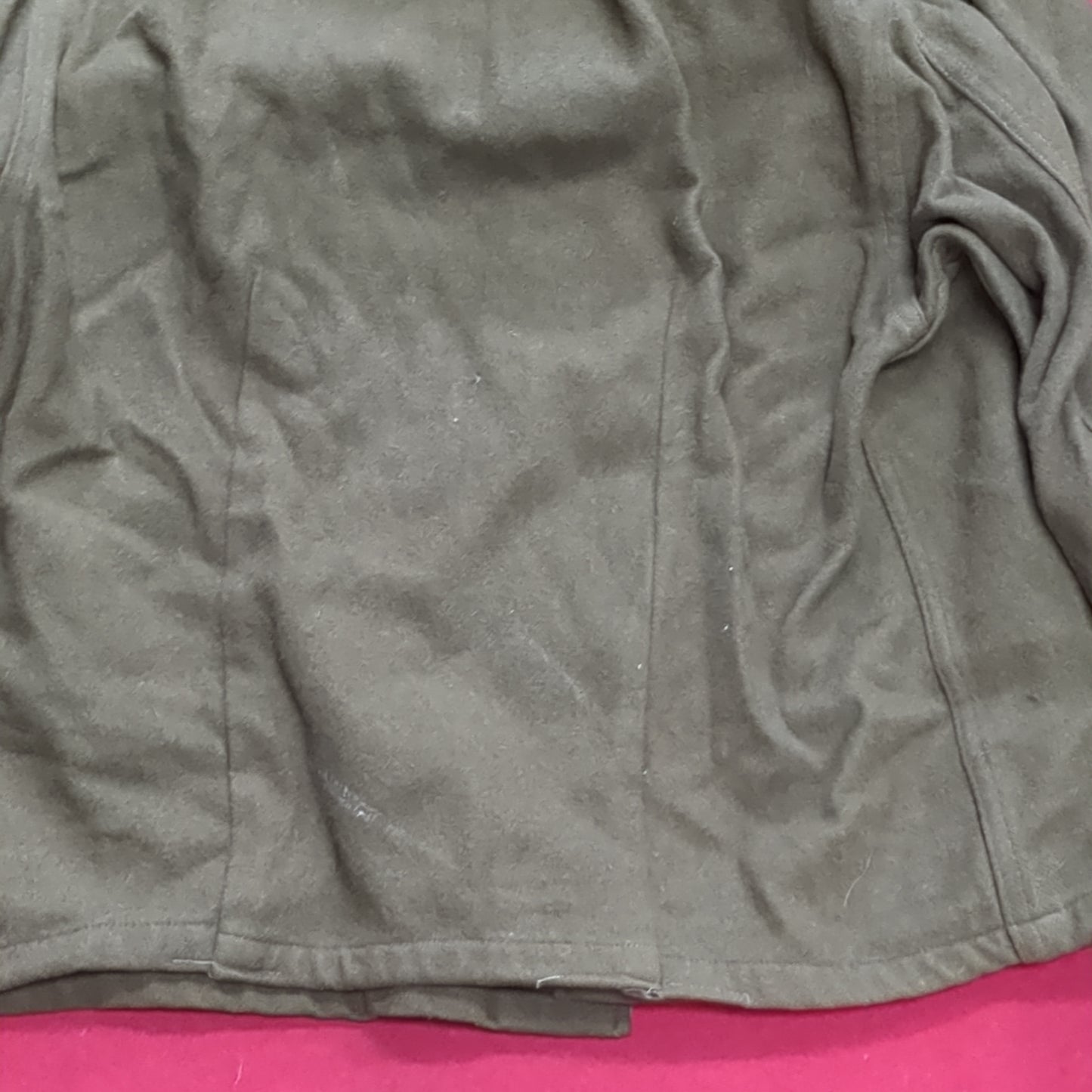 VINTAGE Man's Small Regular (?) Wool Olive Green Coat Shirt Excellent Condition (eb08-20)