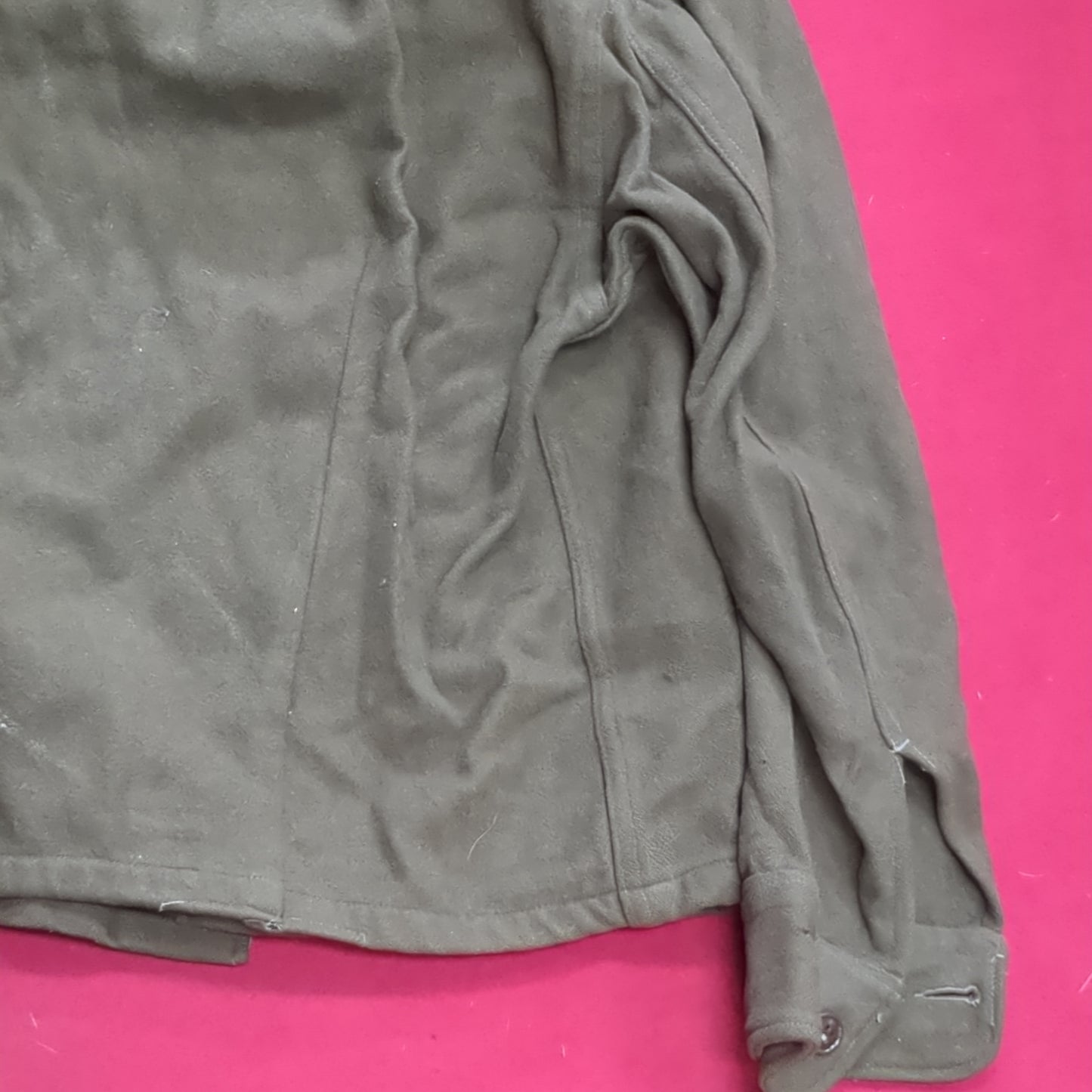 VINTAGE Man's Small Regular (?) Wool Olive Green Coat Shirt Excellent Condition (eb08-20)