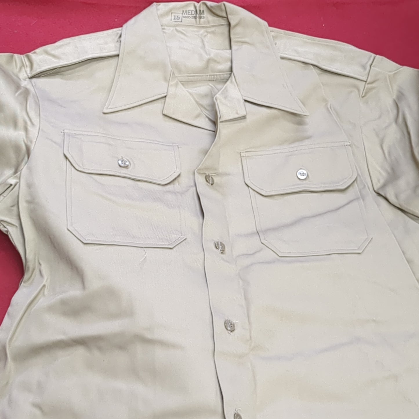 Vintage Men's U.T. 8.2oz Khaki Cotton Shirt Pants Excellent Condition (20g un-21)