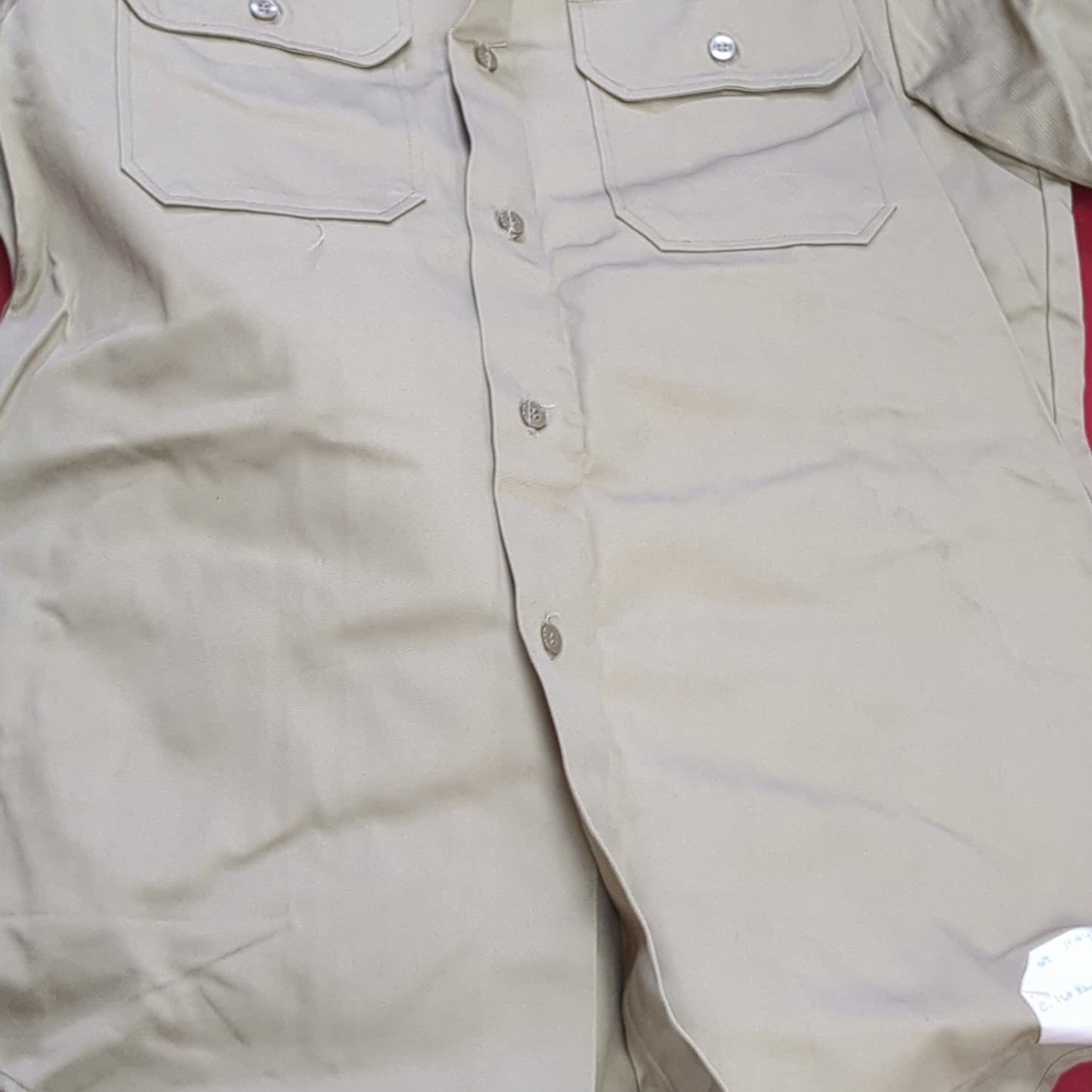 Vintage Men's U.T. 8.2oz Khaki Cotton Shirt Pants Excellent Condition (20g un-21)