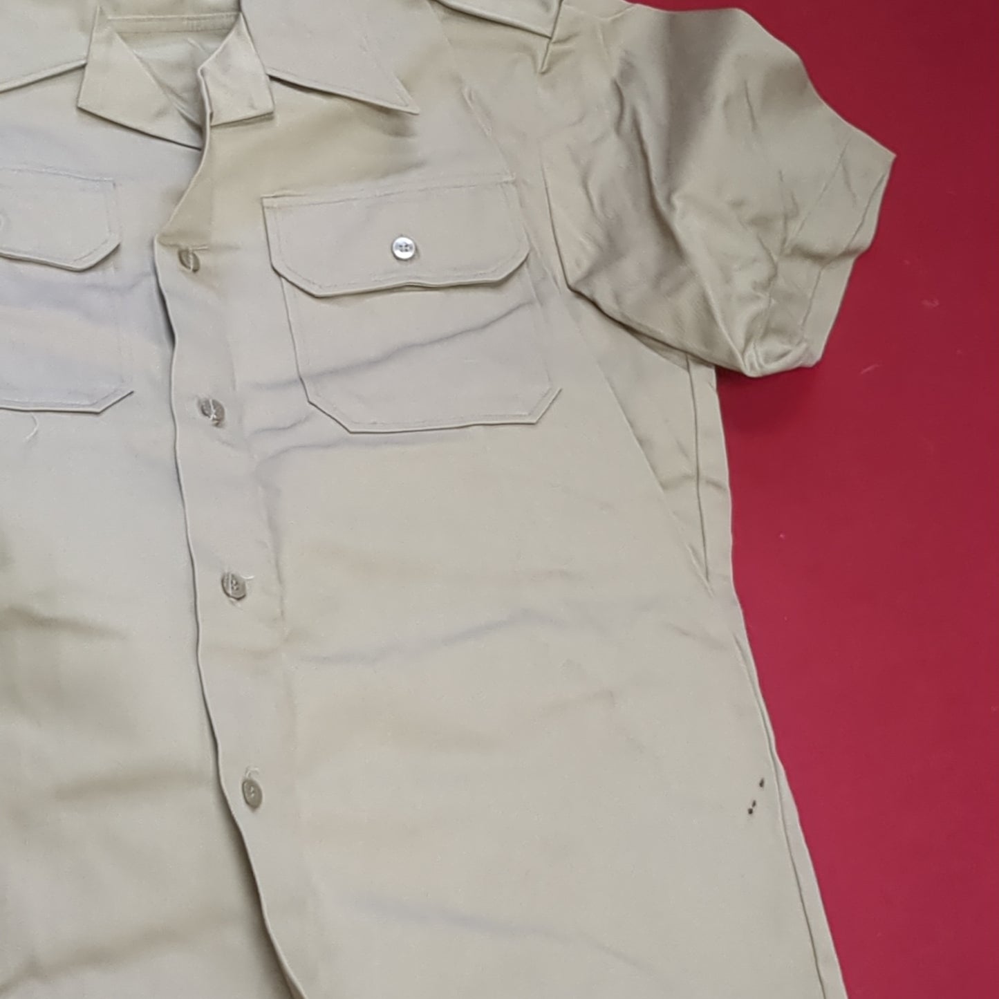 Vintage Men's U.T. 8.2oz Khaki Cotton Shirt Pants Excellent Condition (20g un-21)