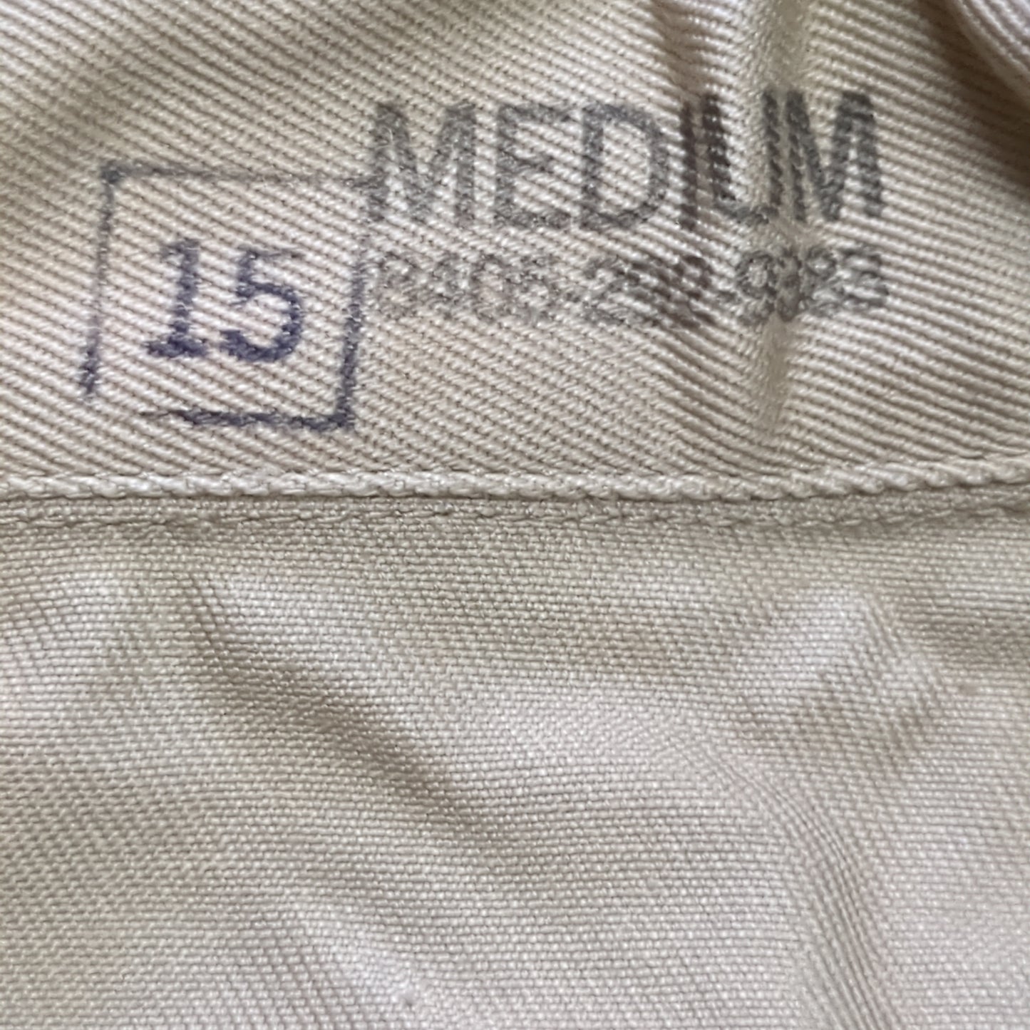 Vintage Men's U.T. 8.2oz Khaki Cotton Shirt Pants Excellent Condition (20g un-21)