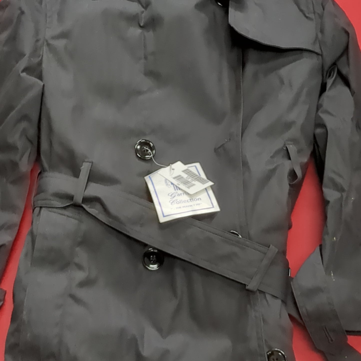 NWT US Army Army Female 12 Short All-Weather Black Overcoat ASU Black Excellent Condition (BA07-6)
