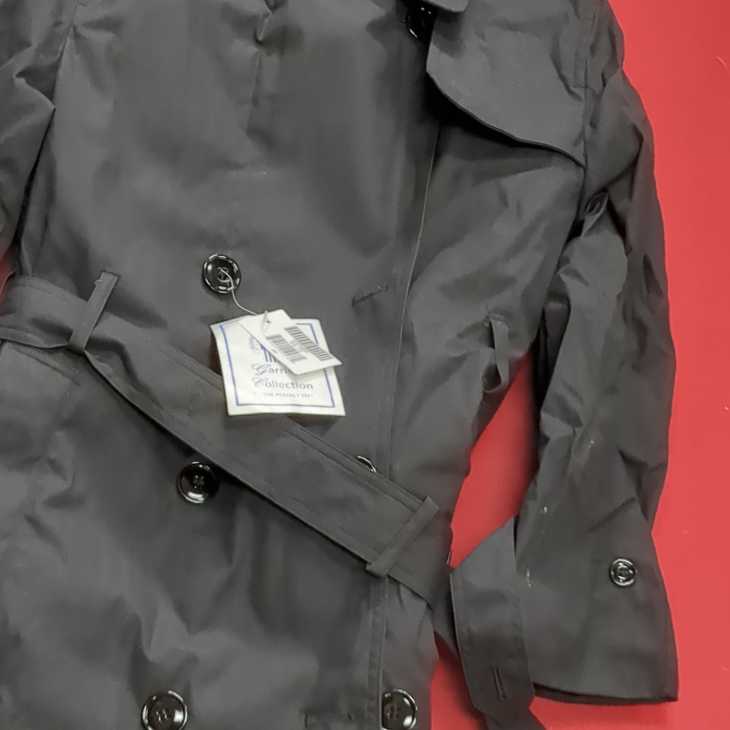 NWT US Army Army Female 12 Short All-Weather Black Overcoat ASU Black Excellent Condition (BA07-6)