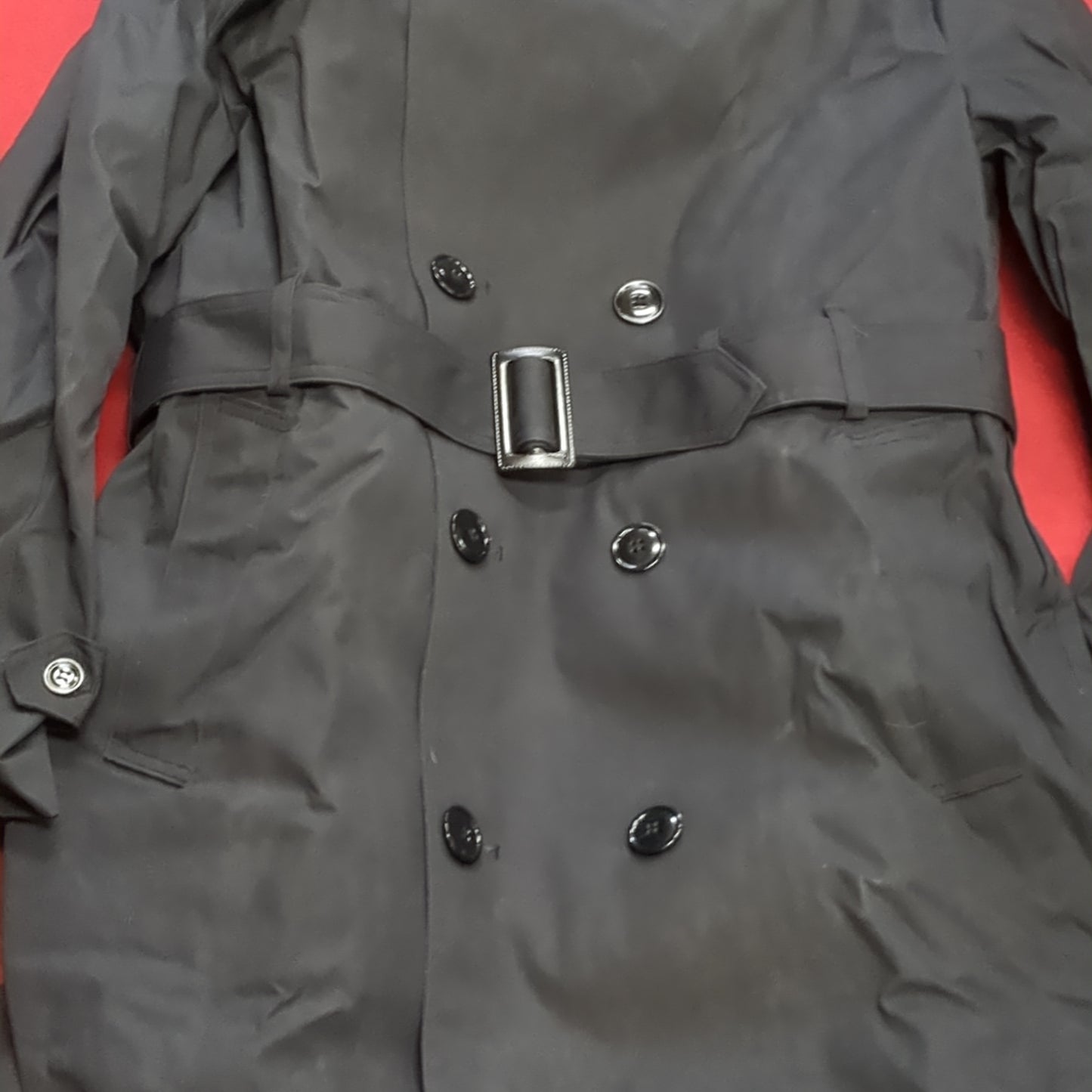 US Army Army Male 40 Regular All-Weather Black Overcoat ASU Black (BA07-16)