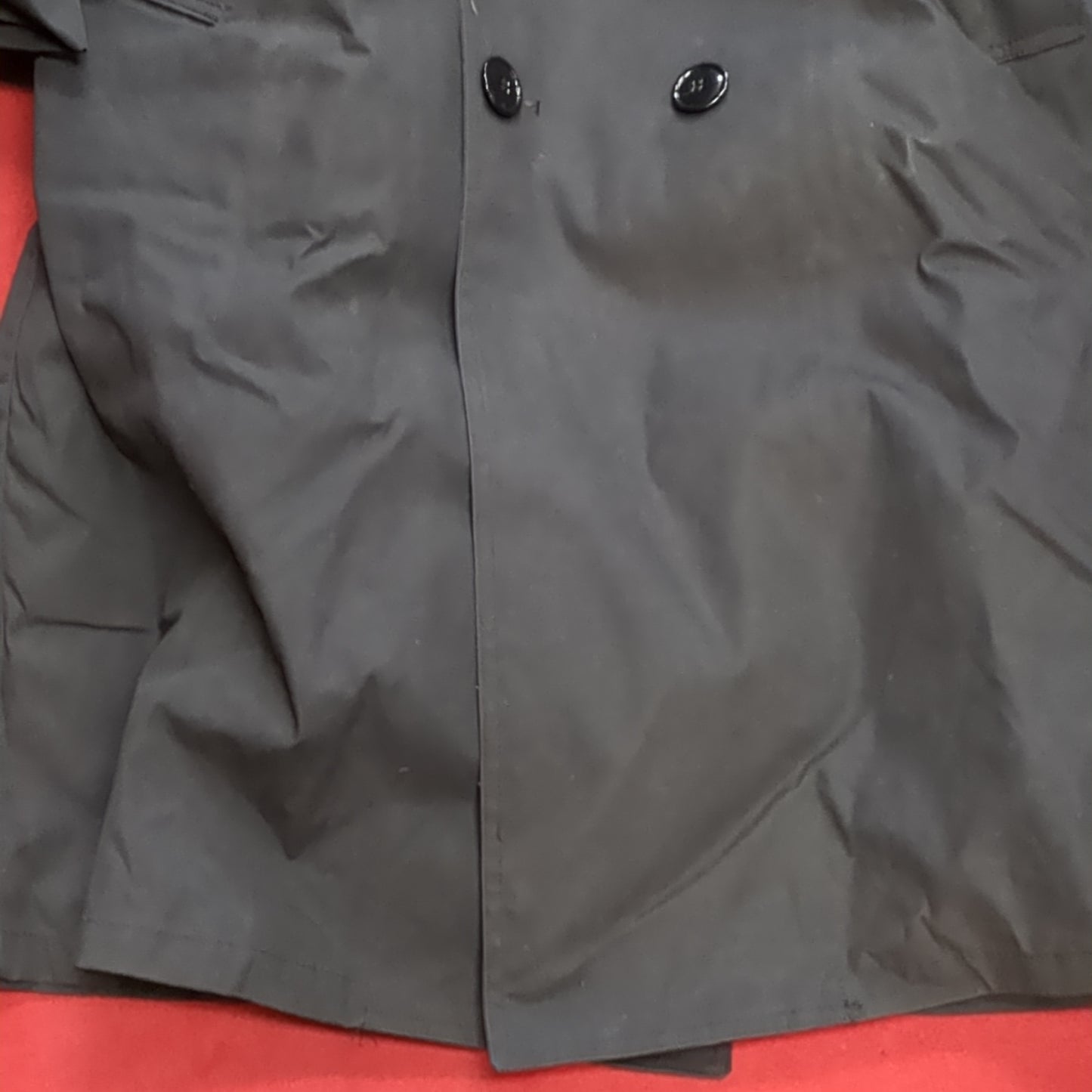 US Army Army Male 40 Regular All-Weather Black Overcoat ASU Black (BA07-16)