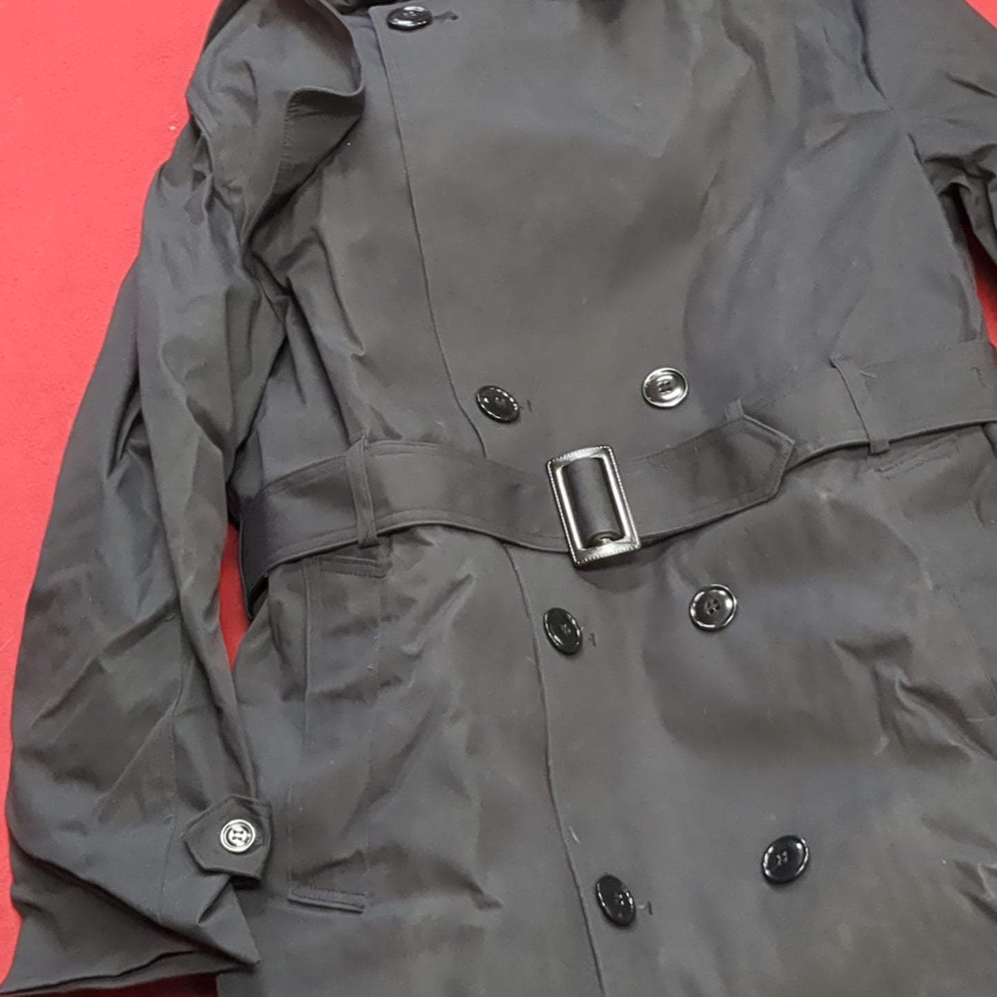 US Army Army Male 40 Regular All-Weather Black Overcoat ASU Black (BA07-16)