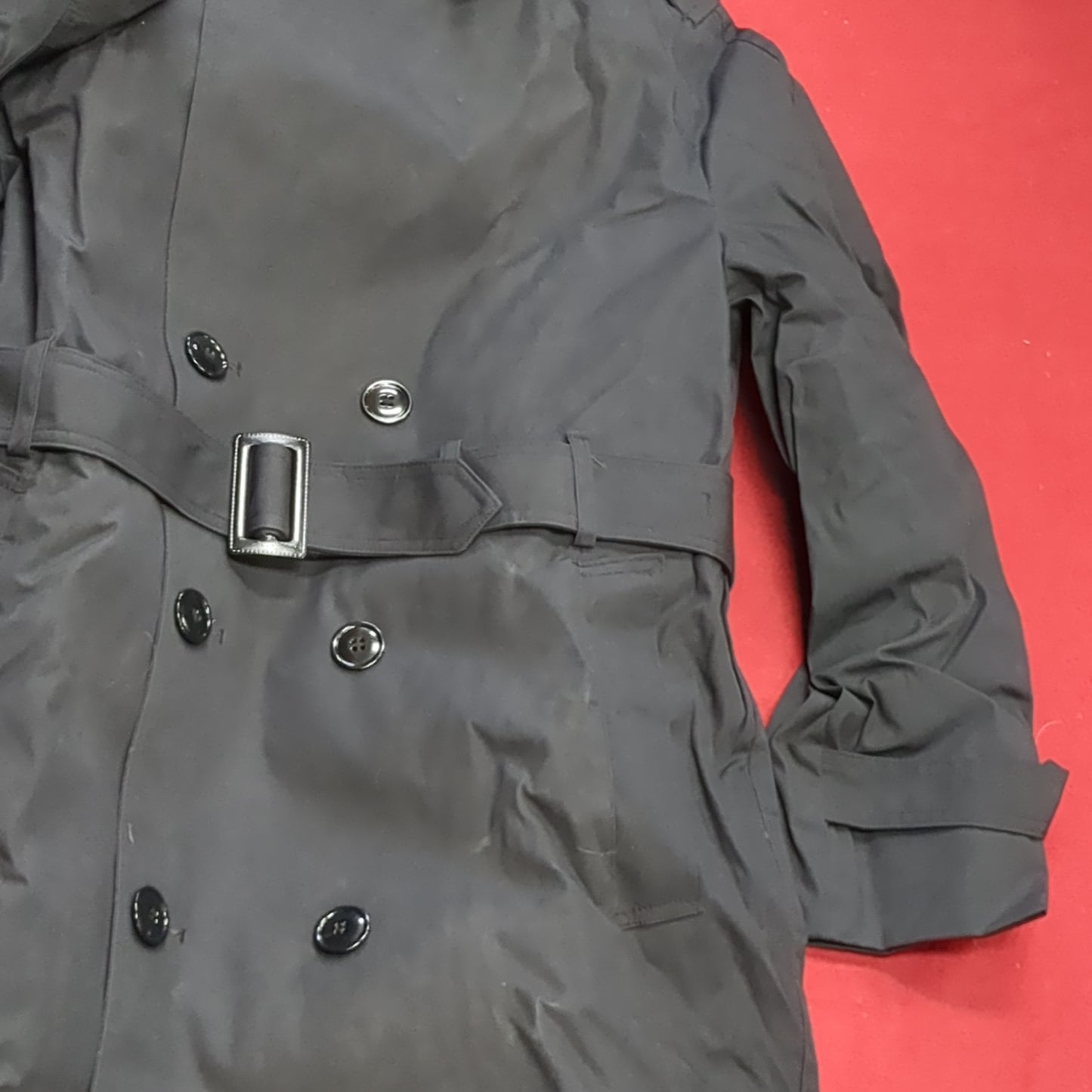 US Army Army Male 40 Regular All-Weather Black Overcoat ASU Black (BA07-16)