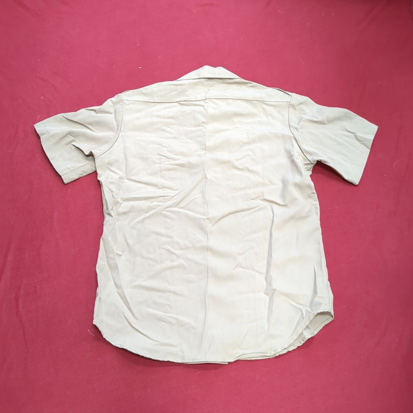 Vintage 1972 US Army Men's Uniform Medium Tan 445 Short-Sleeve Shirt Good Condition (02g CW- ea04-2)