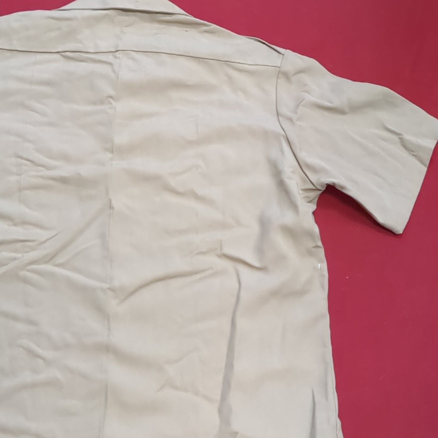 Vintage 1972 US Army Men's Uniform Medium Tan 445 Short-Sleeve Shirt Good Condition (02g CW- ea04-2)
