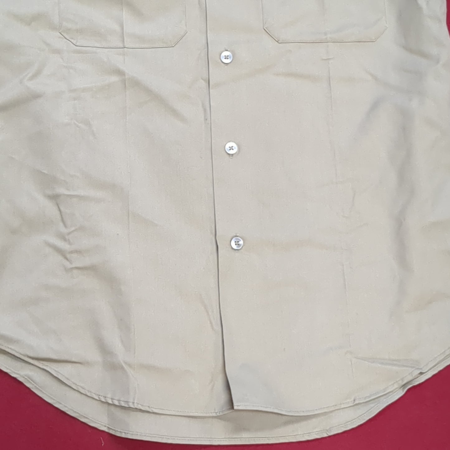 Vintage 1972 US Army Men's Uniform Medium Tan 445 Short-Sleeve Shirt Excellent condition (02g CW- ea04-3)