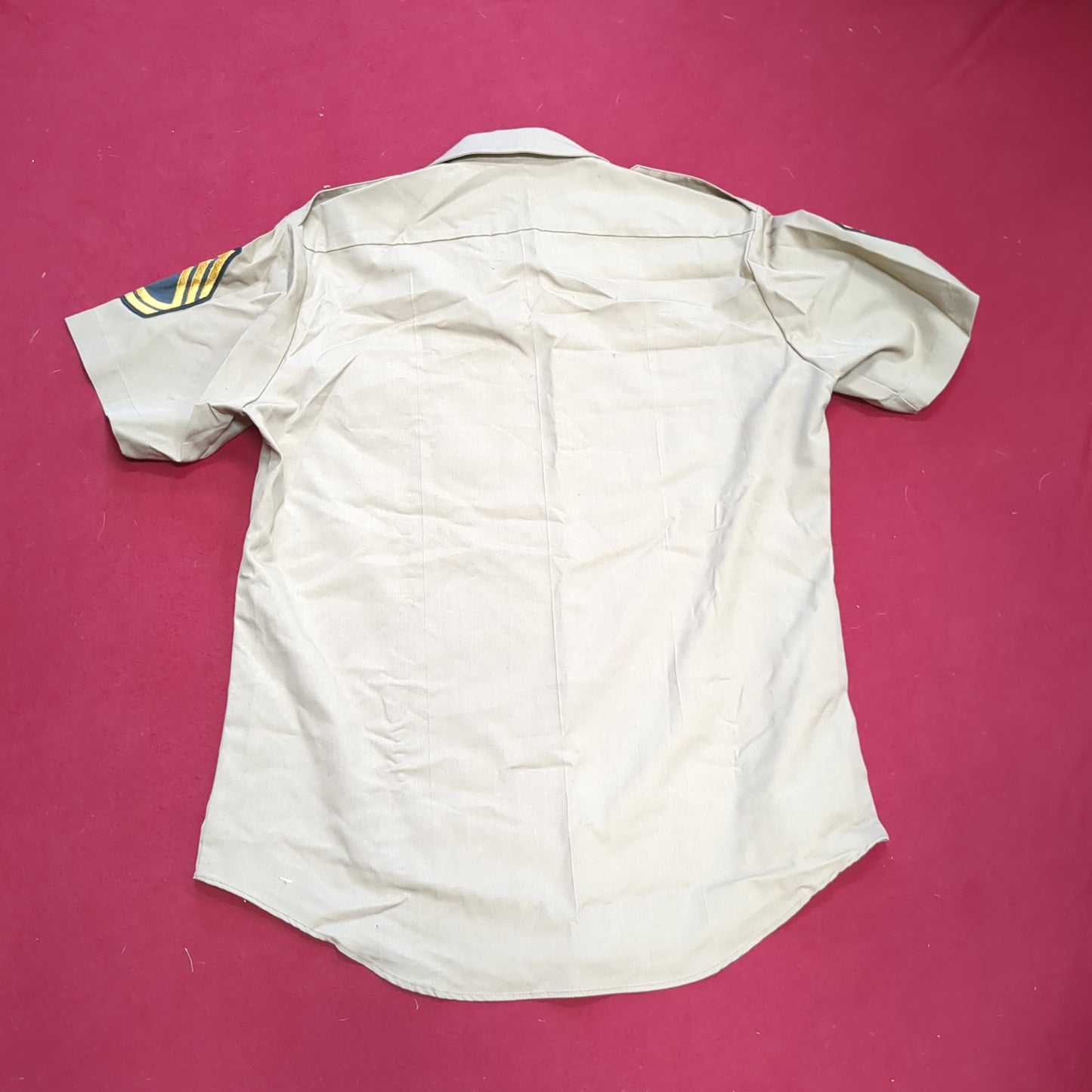 Vintage 1972 US Army Men's Uniform Medium Tan 445 Short-Sleeve Shirt Excellent condition (02g CW- ea04-3)