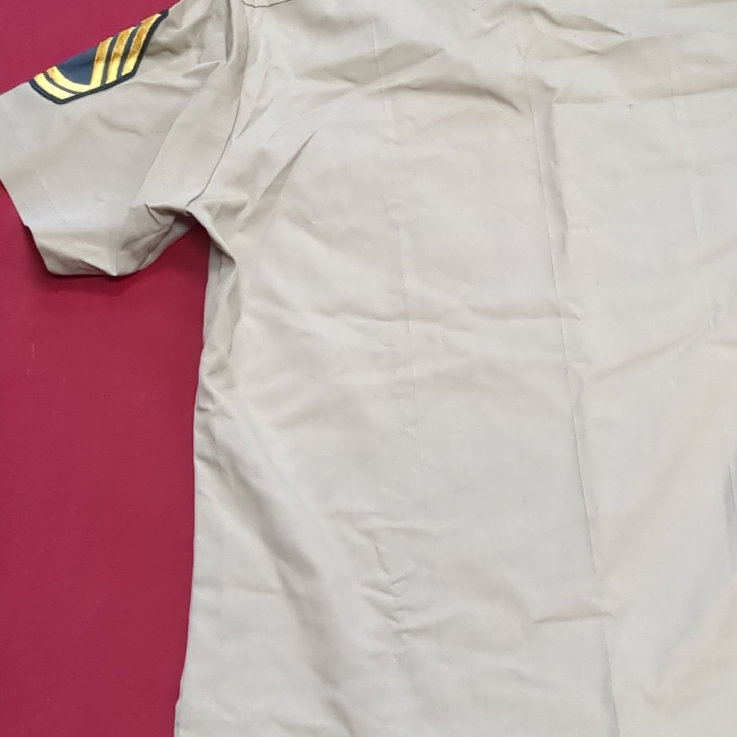 Vintage 1972 US Army Men's Uniform Medium Tan 445 Short-Sleeve Shirt Excellent condition (02g CW- ea04-3)