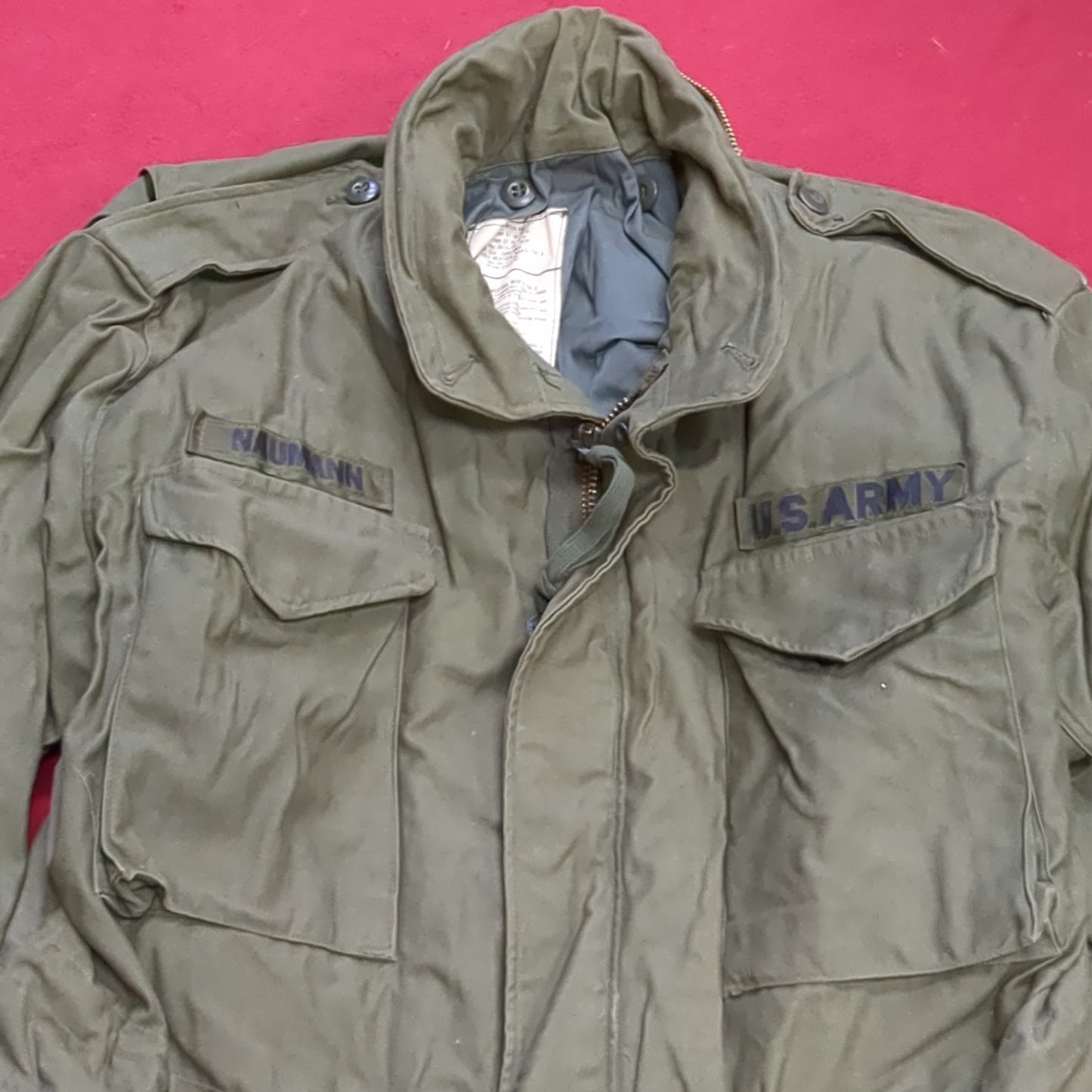 Vietnam Era '72 US Army Medium Regular Man's Field Coat Excellent Condition (aa15-14)