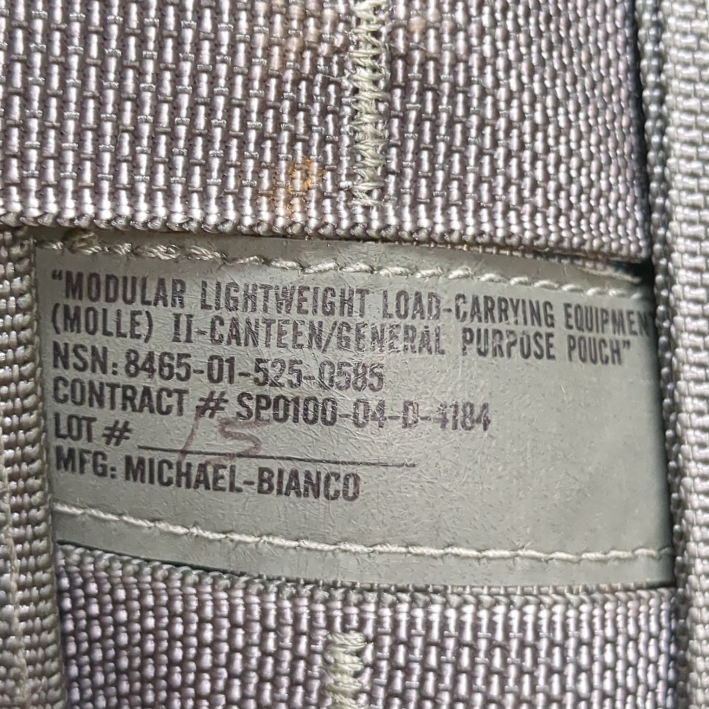 US Army Modular Lightweight Load Carrying Canteen/General Pouch UCP (03g 34cr-ca02-22)