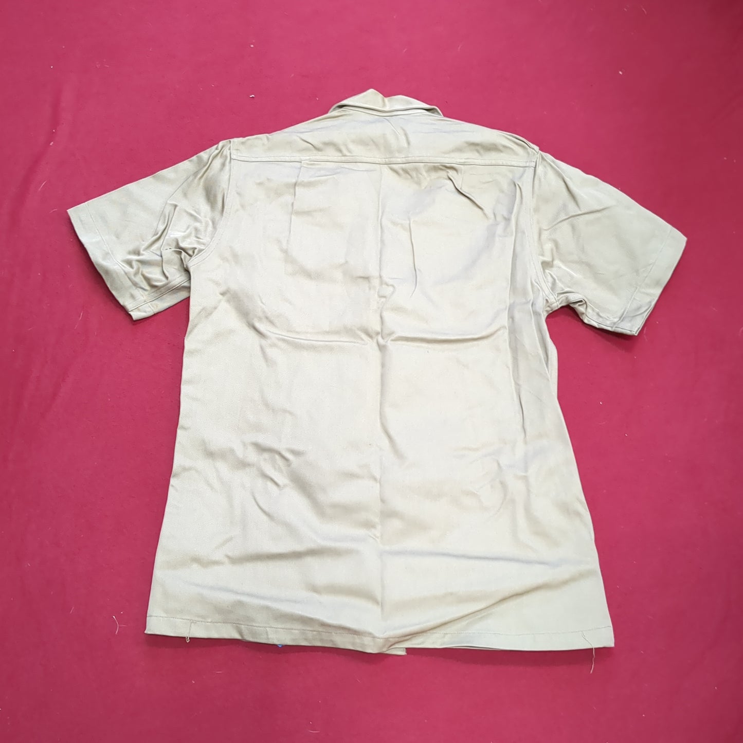 Vietnam Era US Army Men's Small U.T. 4.2oz Tan Short-Sleeve Shirt Used (04g 25g-20)