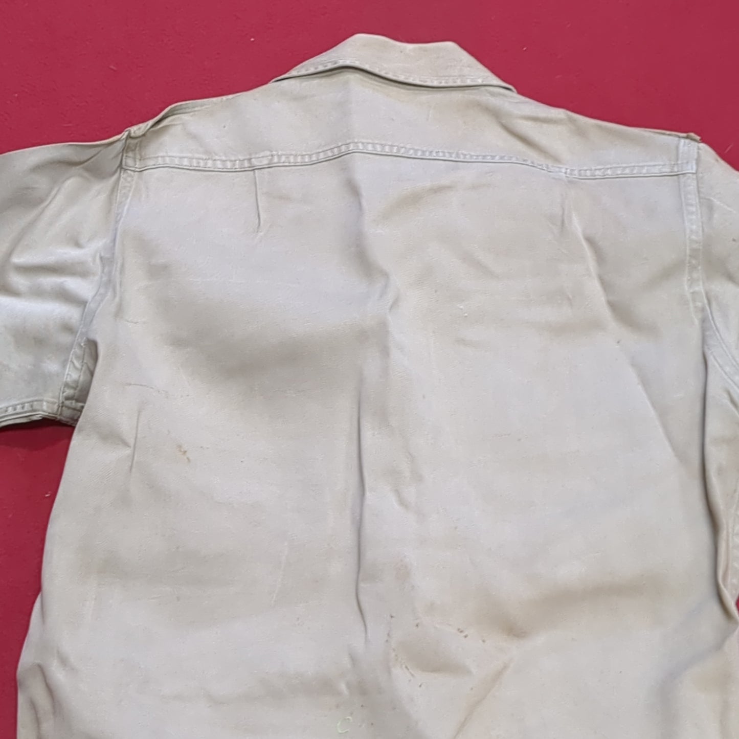 Vietnam Era US Army Men's Small Tan 445 Short-Sleeve Shirt Used (04g 25g-15)