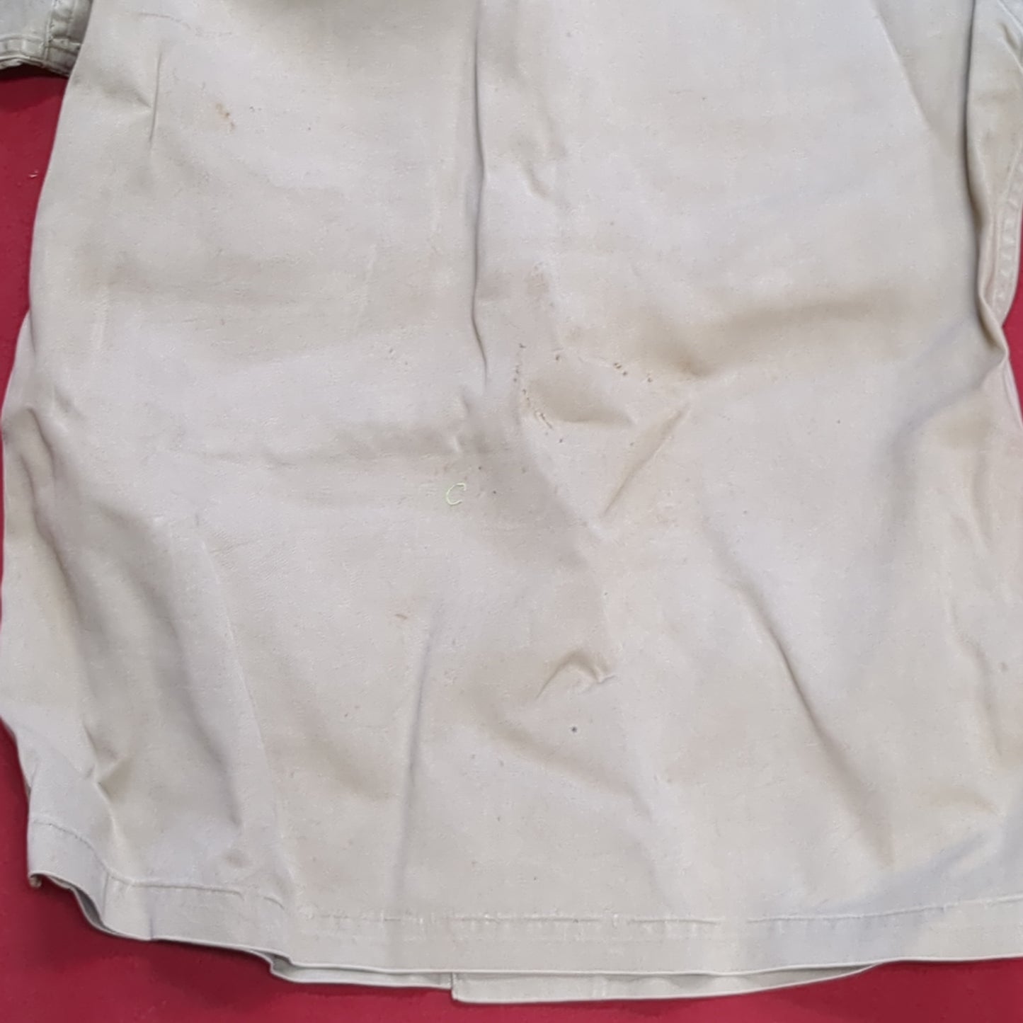 Vietnam Era US Army Men's Small Tan 445 Short-Sleeve Shirt Used (04g 25g-15)