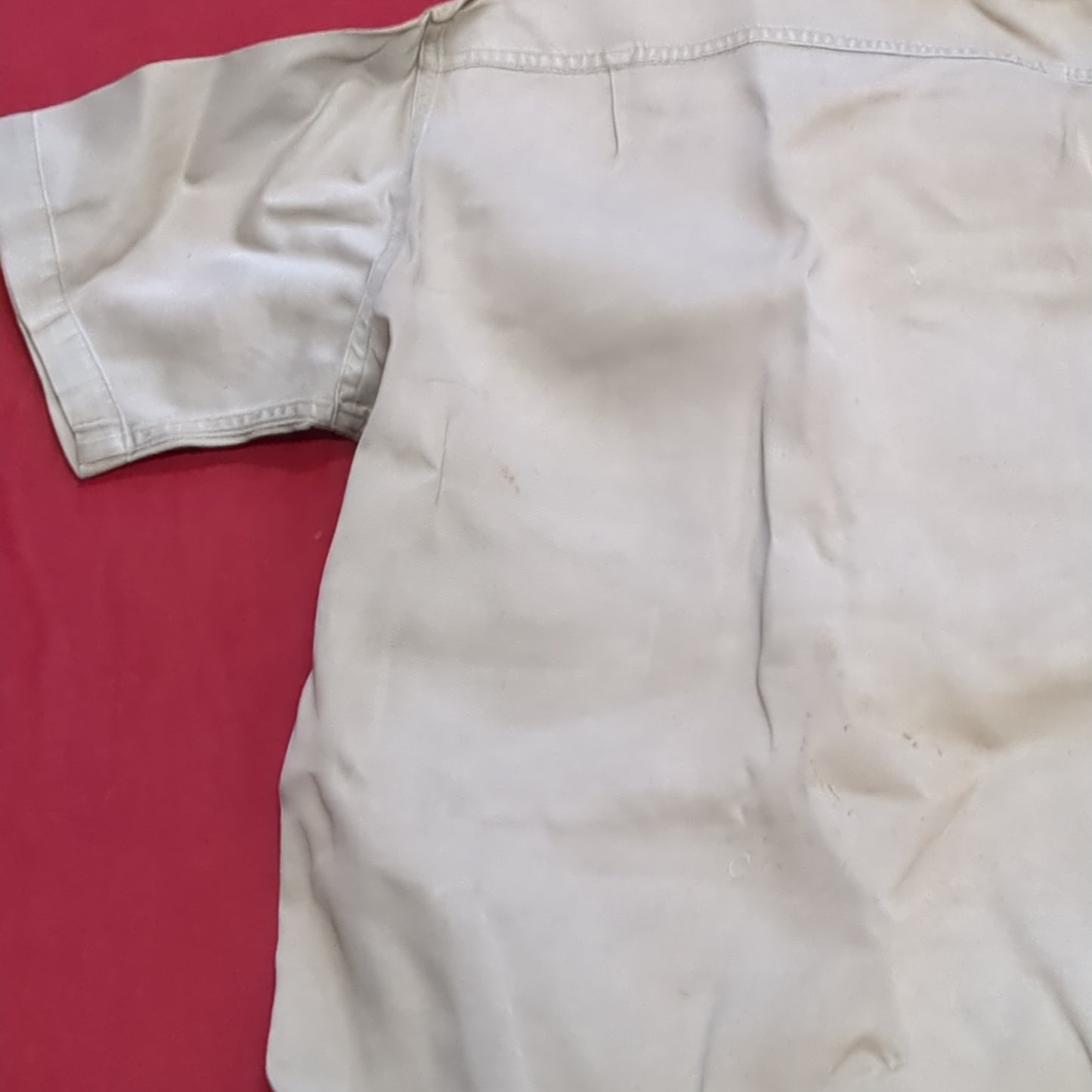 Vietnam Era US Army Men's Small Tan 445 Short-Sleeve Shirt Used (04g 25g-15)
