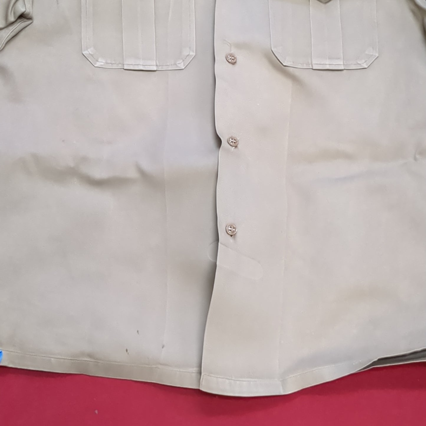 Vietnam Era US Army Men's Medium Tan 8.2 oz Short-Sleeve Shirt Good Condition (04g 25g-13)