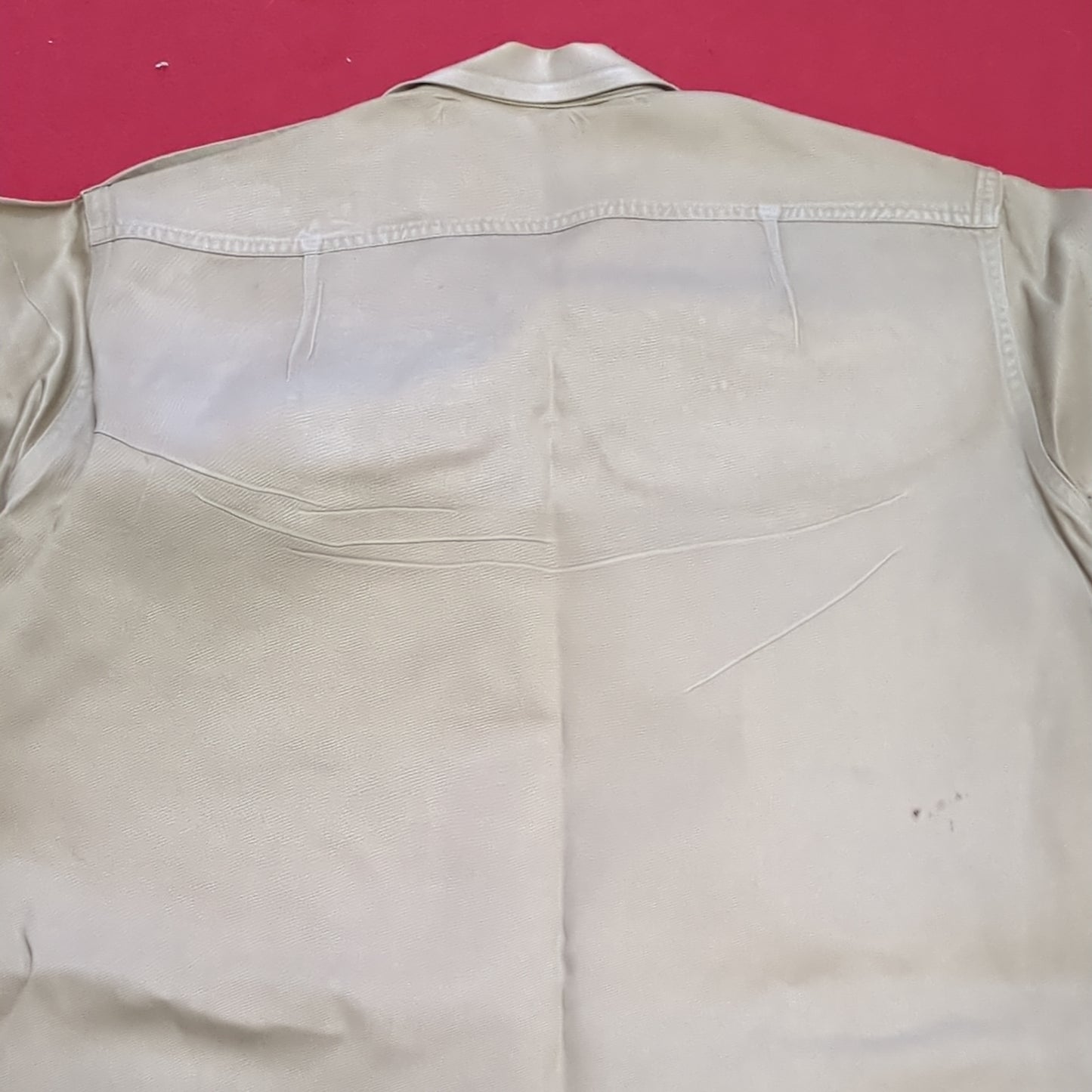 Vietnam Era US Army Men's Medium Tan 8.2 oz Short-Sleeve Shirt Good Condition (04g 25g-13)