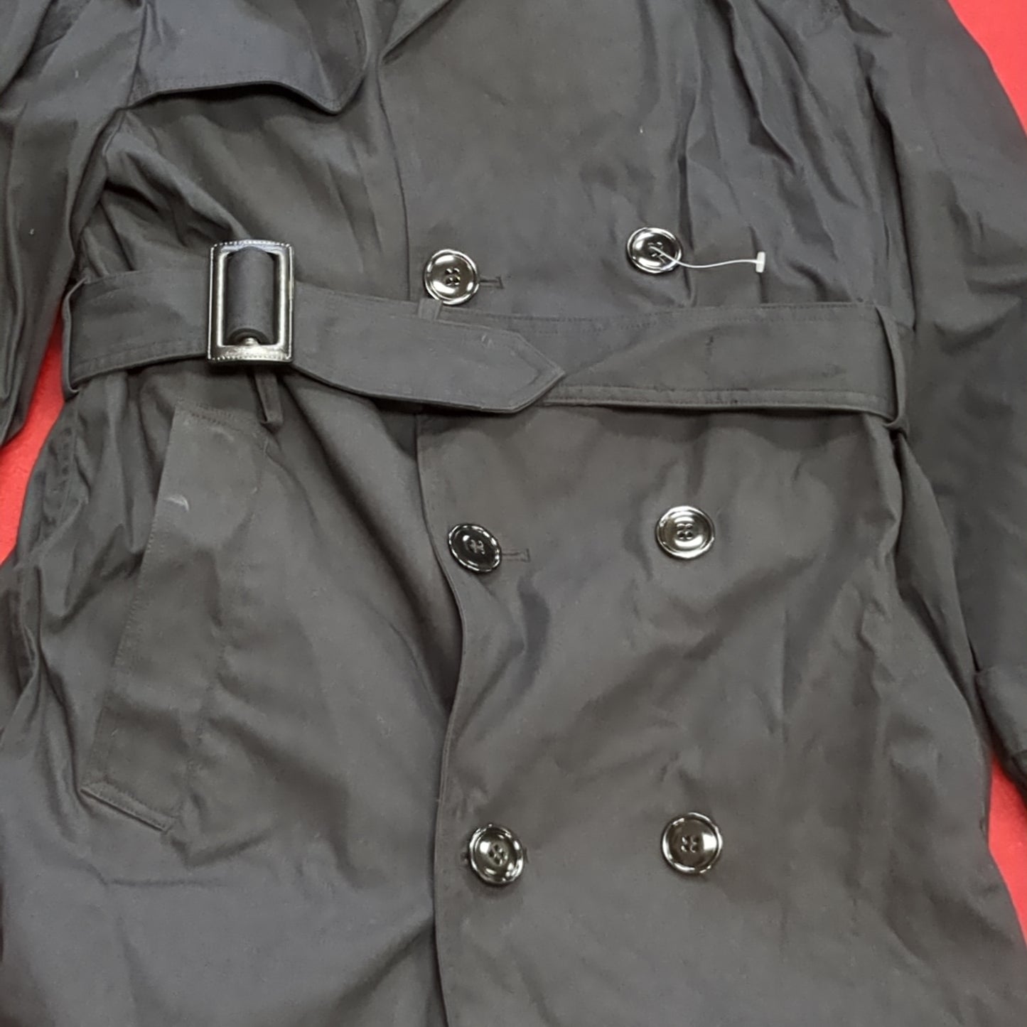 NOS US Army 36XS Black All-Weather Overcoat Dress Uniform (BA07-11)