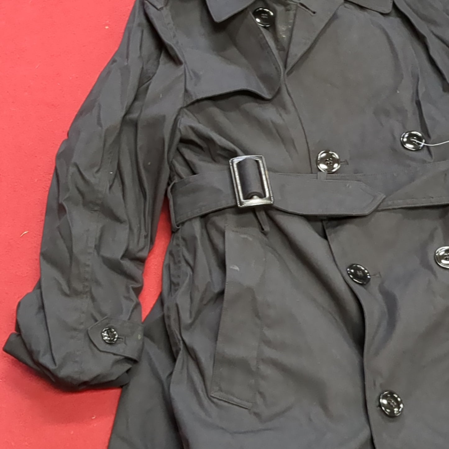 NOS US Army 36XS Black All-Weather Overcoat Dress Uniform (BA07-11)