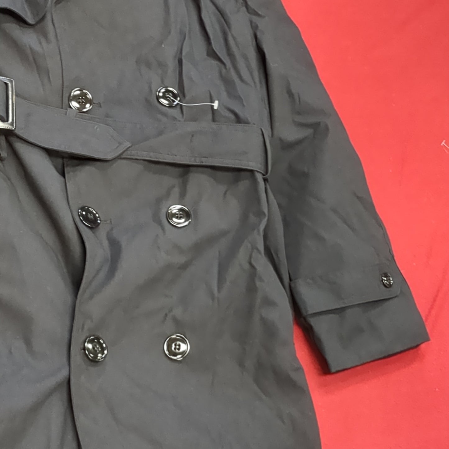 NOS US Army 36XS Black All-Weather Overcoat Dress Uniform (BA07-11)