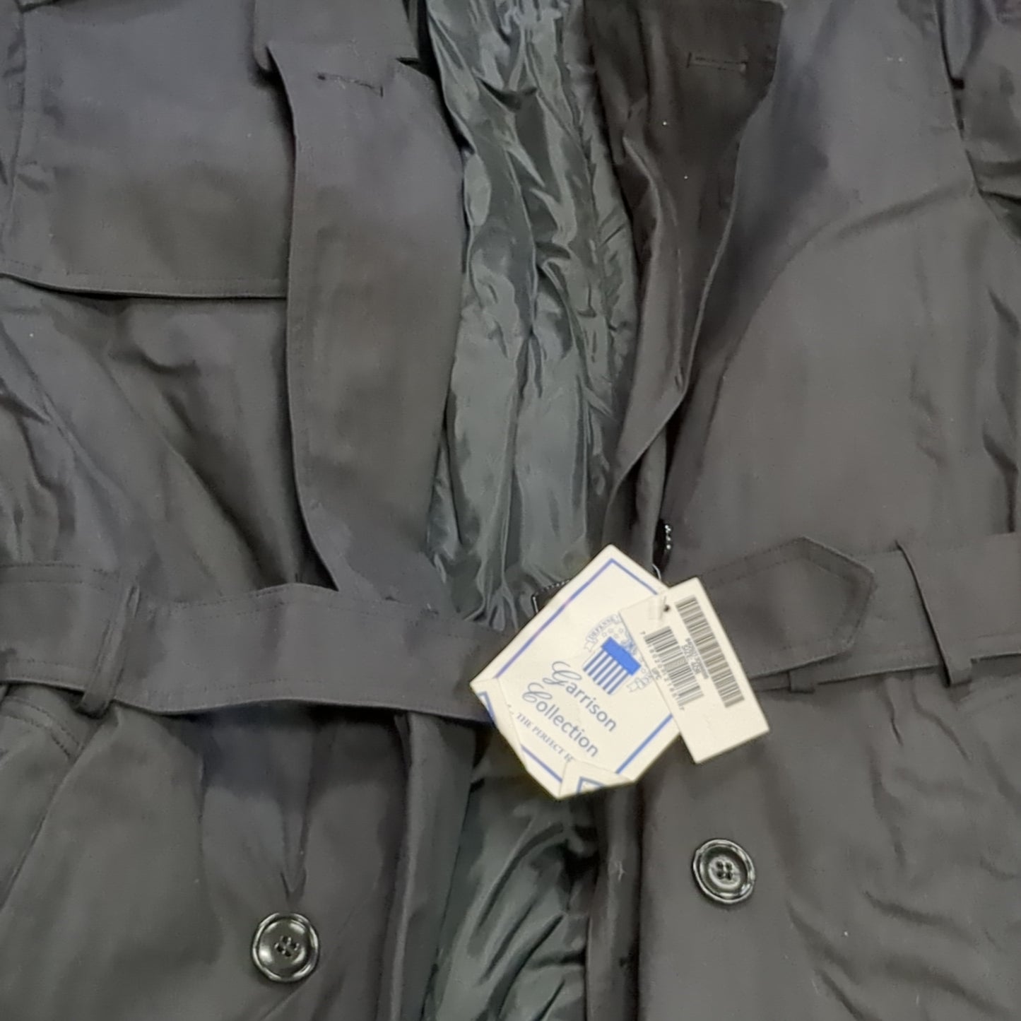 NWT US Army 40 Regular Black All-Weather Overcoat Dress Uniform (BA07-3)