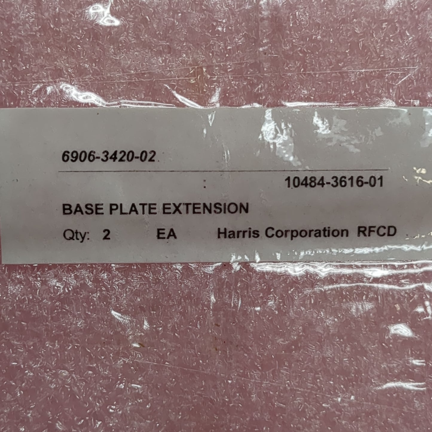 NOS Harris RFCD Base Plate Extension 10484-3616-01 6906-3420-02 (fc03-20)