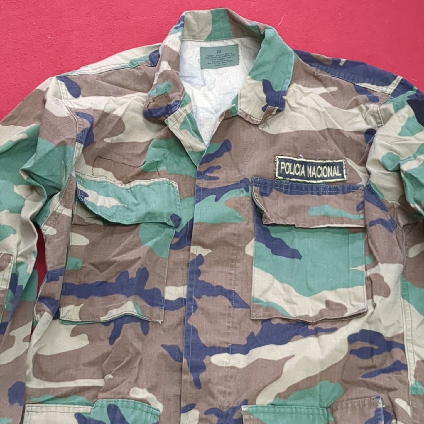BDU Woodland Medium Type 1 Combat Camouflage Coat Used (24g-BDU2-FA13-47)