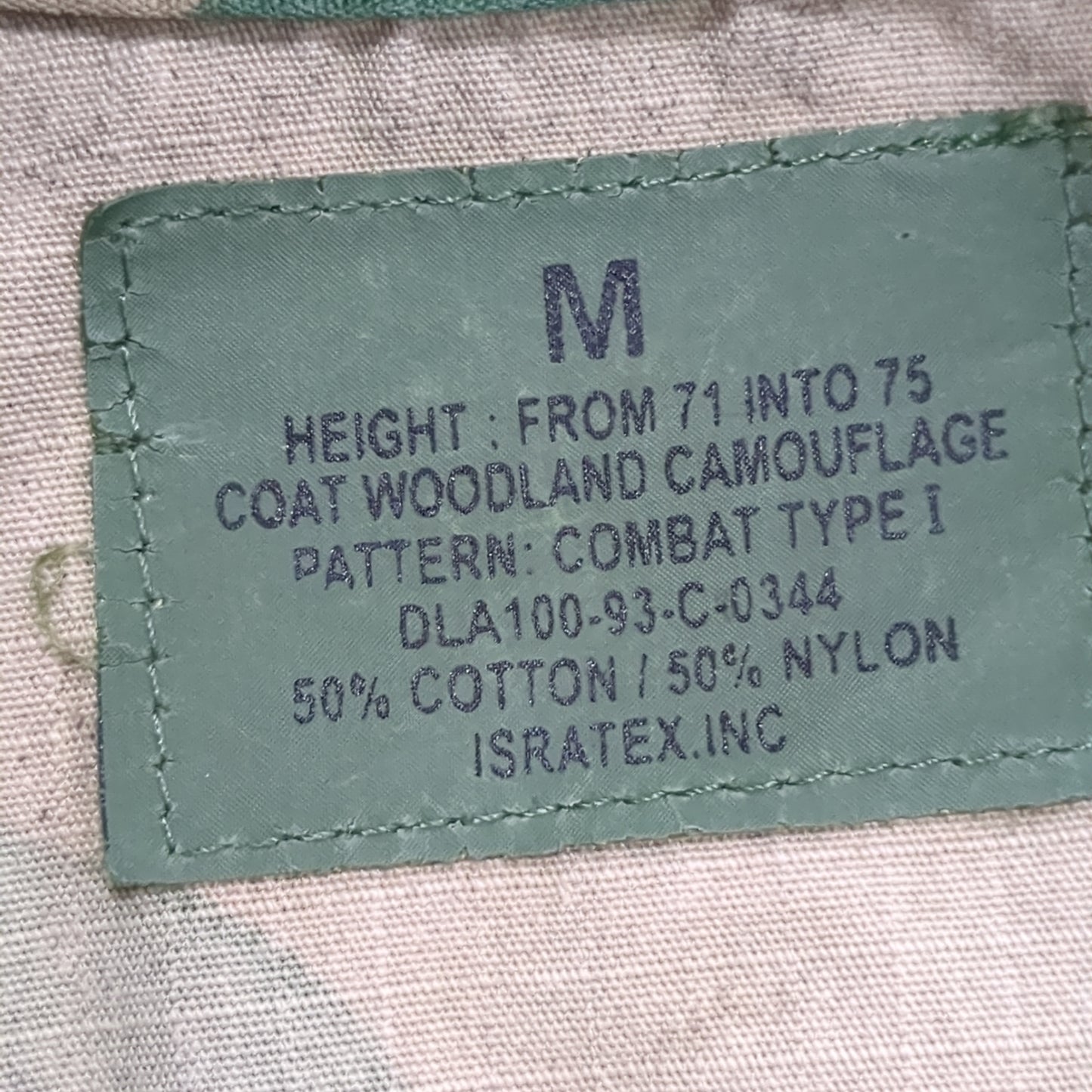 BDU Woodland Medium Type 1 Combat Camouflage Coat Used (24g-BDU2-FA13-47)
