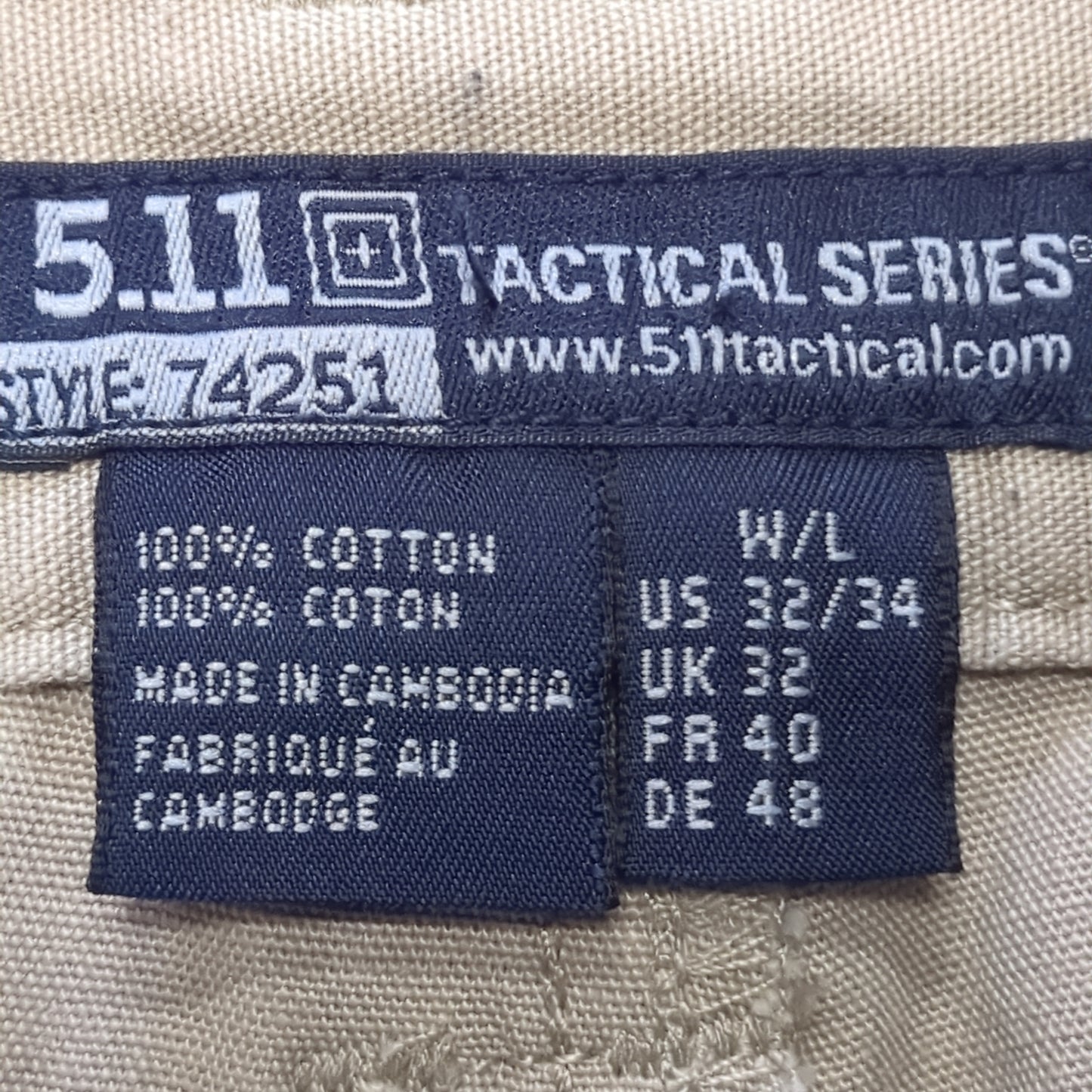 5.11 Tactical Pants Tan 32W/34L Style: 74251 Excellent Condition (EC09-13)