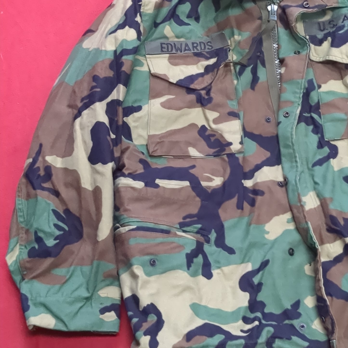US Army Medium/Regular BDU Woodland Man's Cold Weather Field Jacket (fa14-SEP165)